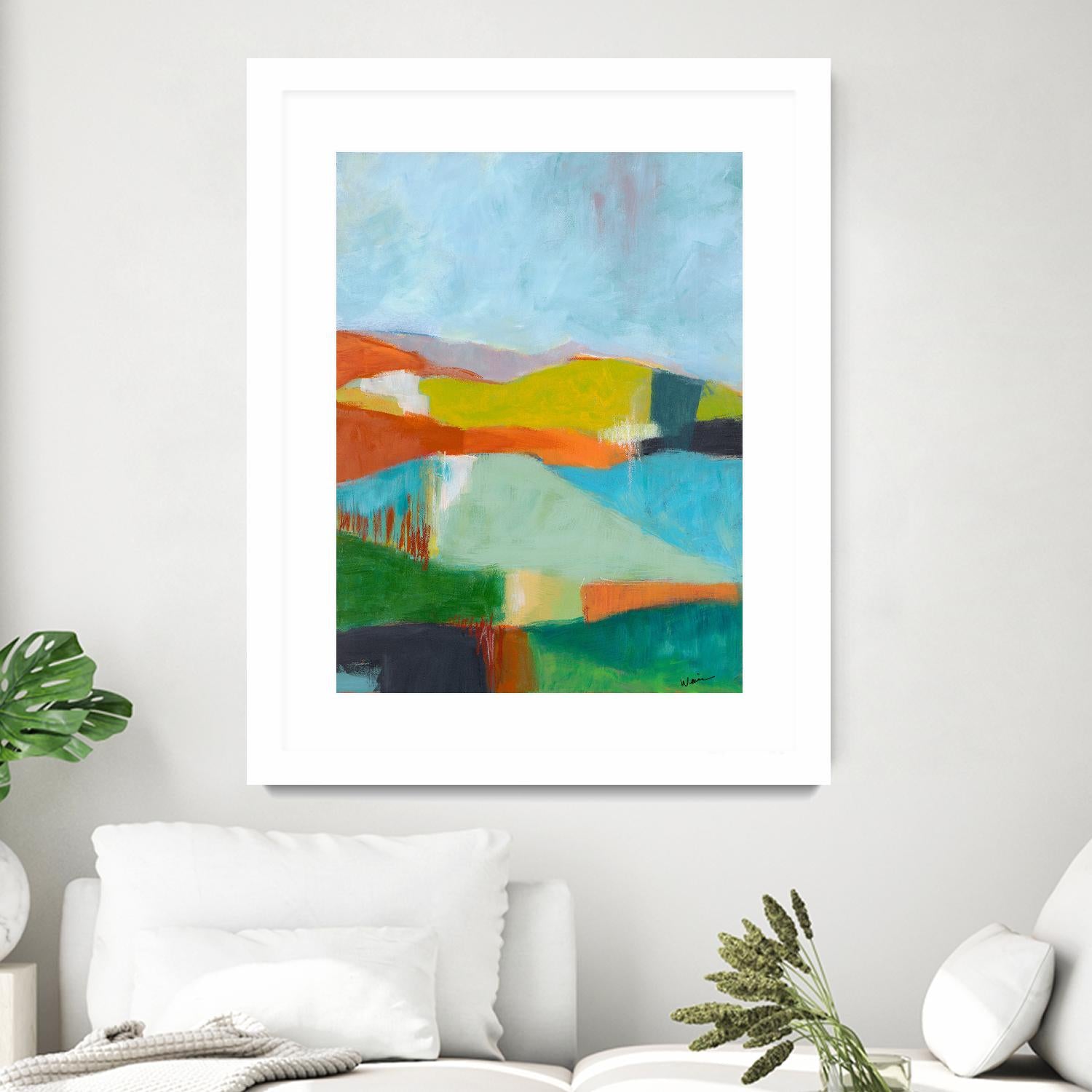 North Bay Hills by Jan Weiss on GIANT ART - multicolor landscapes; abstracts; contemporary