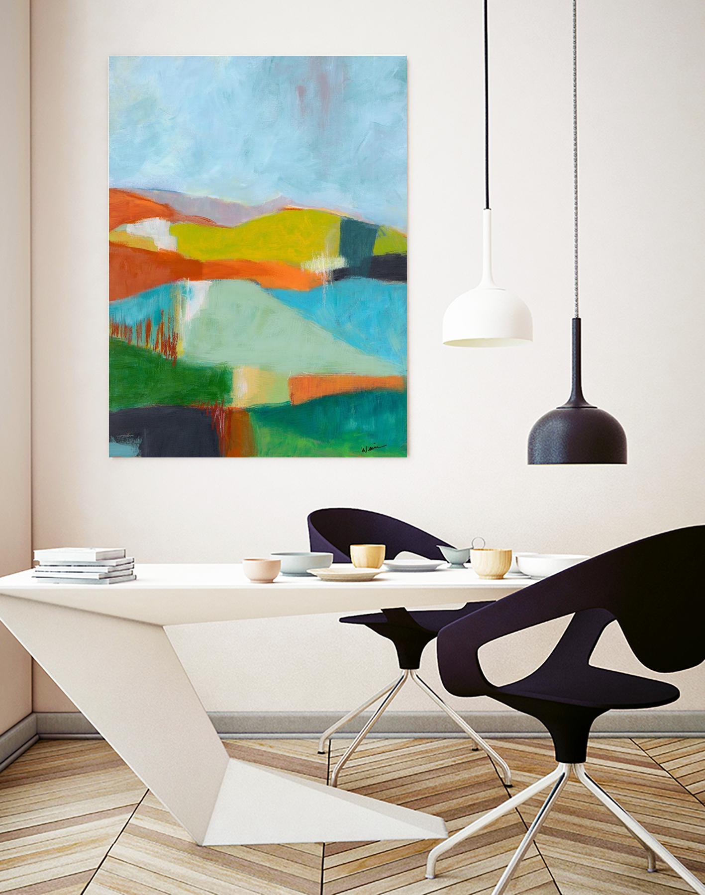 North Bay Hills by Jan Weiss on GIANT ART - multicolor landscapes; abstracts; contemporary