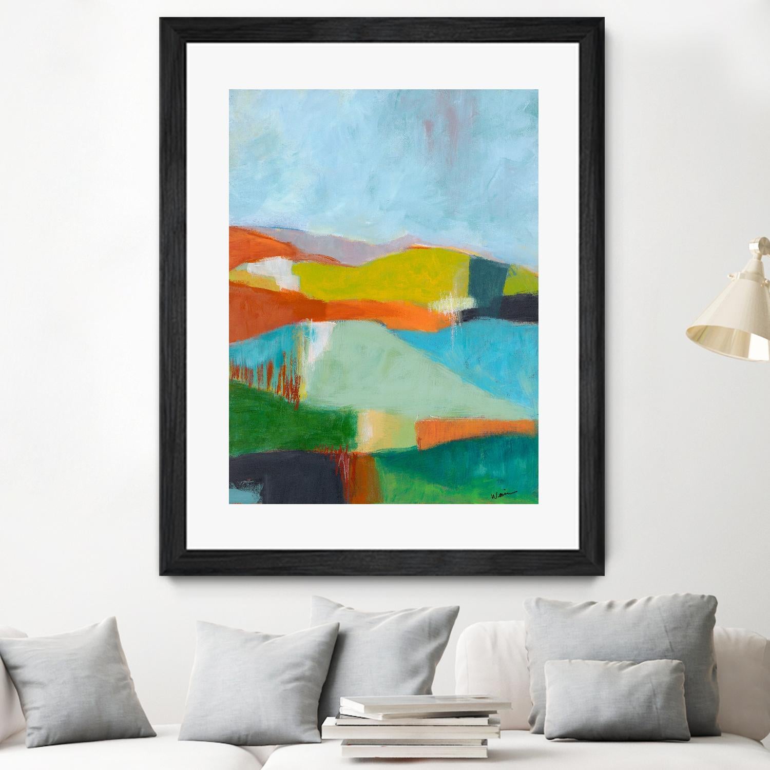 North Bay Hills by Jan Weiss on GIANT ART - multicolor landscapes; abstracts; contemporary