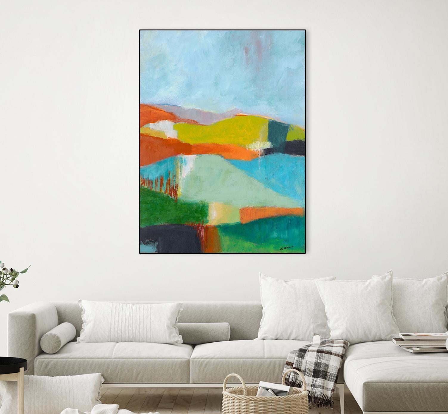North Bay Hills by Jan Weiss on GIANT ART - multicolor landscapes; abstracts; contemporary