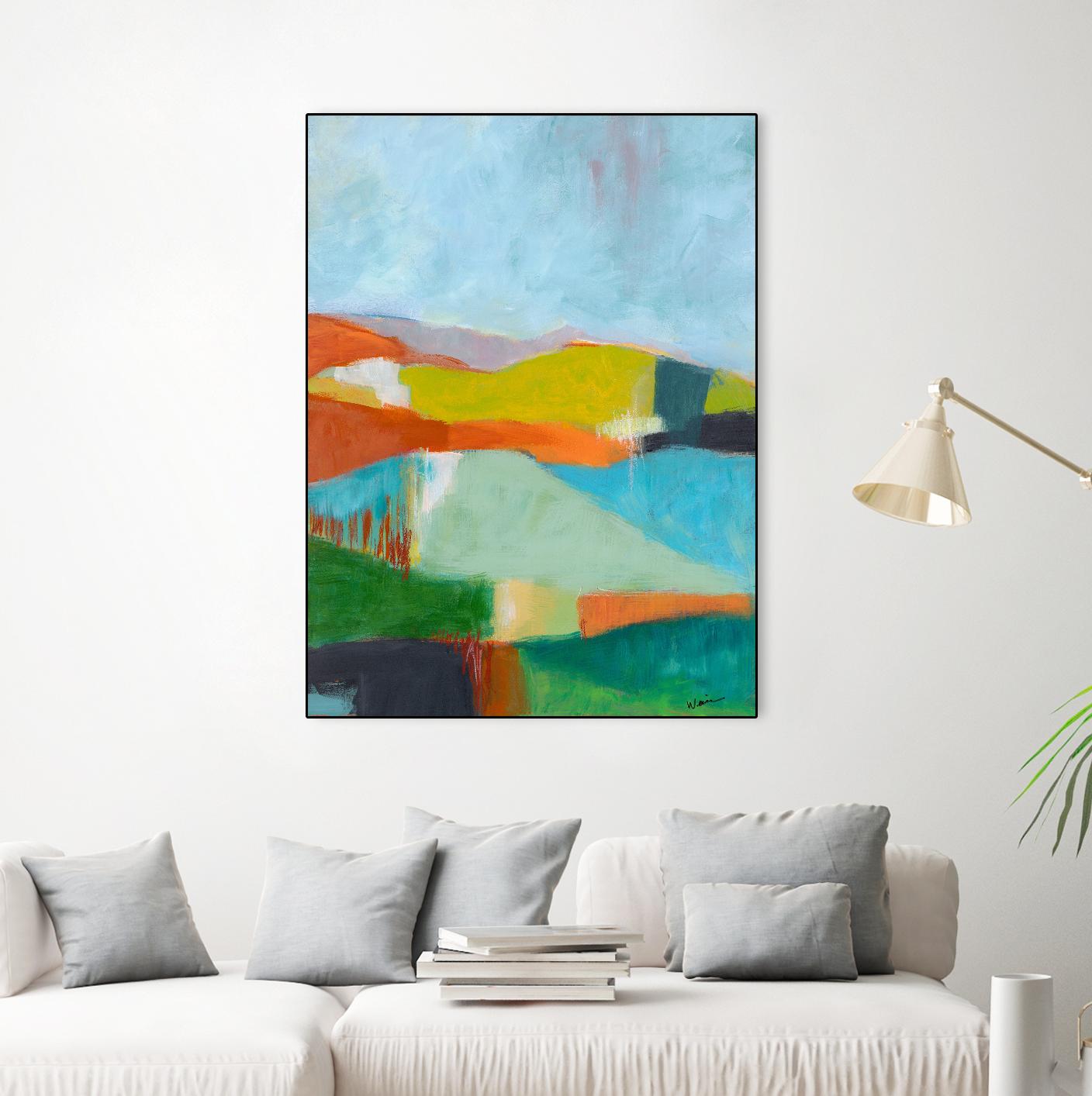 North Bay Hills by Jan Weiss on GIANT ART - multicolor landscapes; abstracts; contemporary