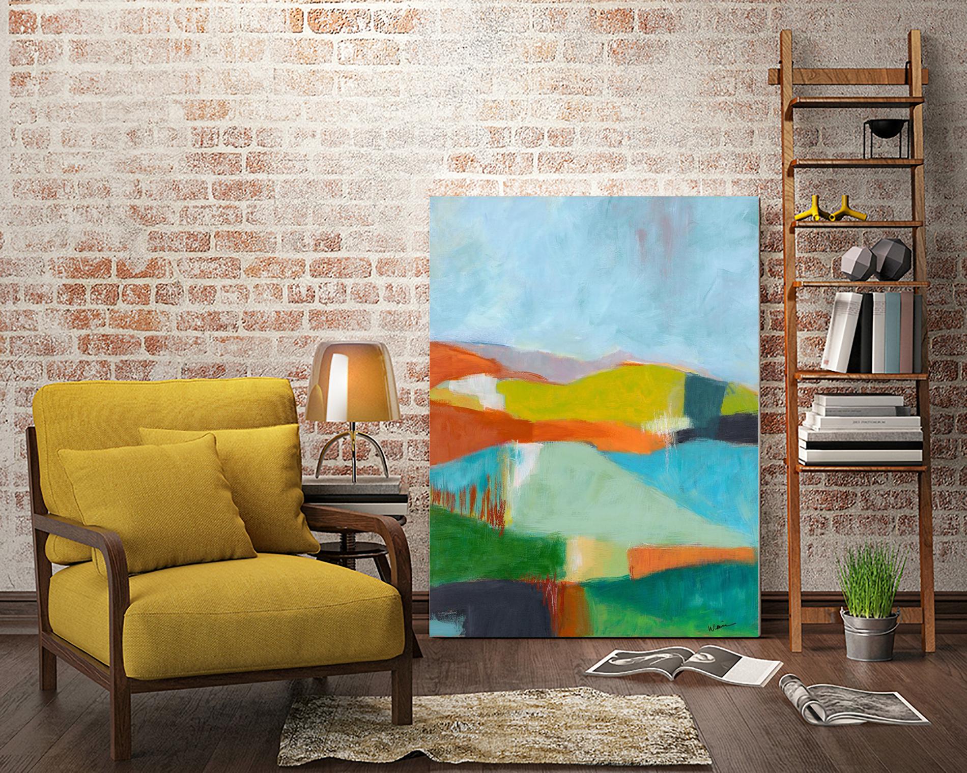North Bay Hills by Jan Weiss on GIANT ART - multicolor landscapes; abstracts; contemporary