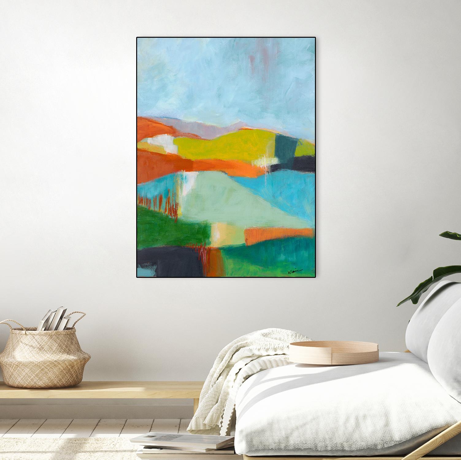 North Bay Hills by Jan Weiss on GIANT ART - multicolor landscapes; abstracts; contemporary