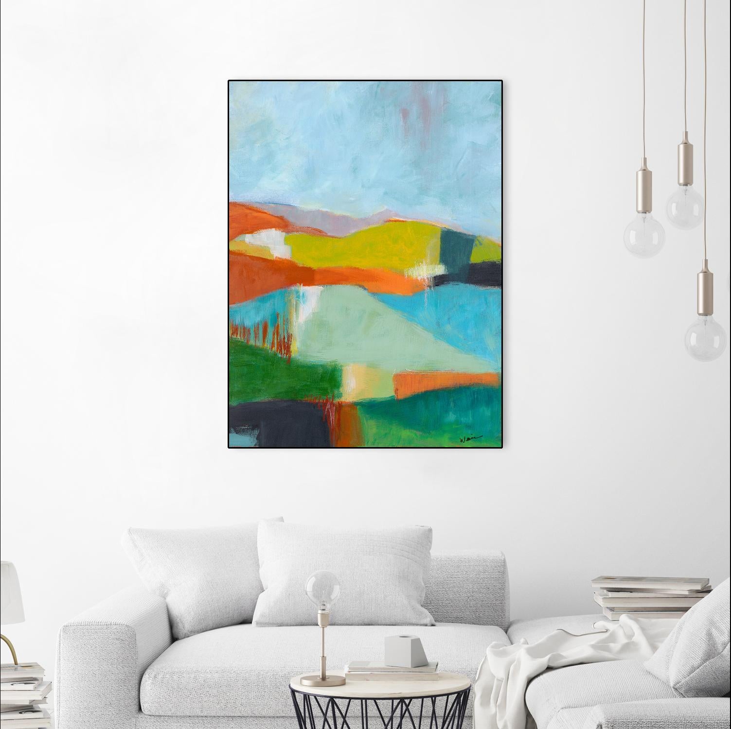 North Bay Hills by Jan Weiss on GIANT ART - multicolor landscapes; abstracts; contemporary