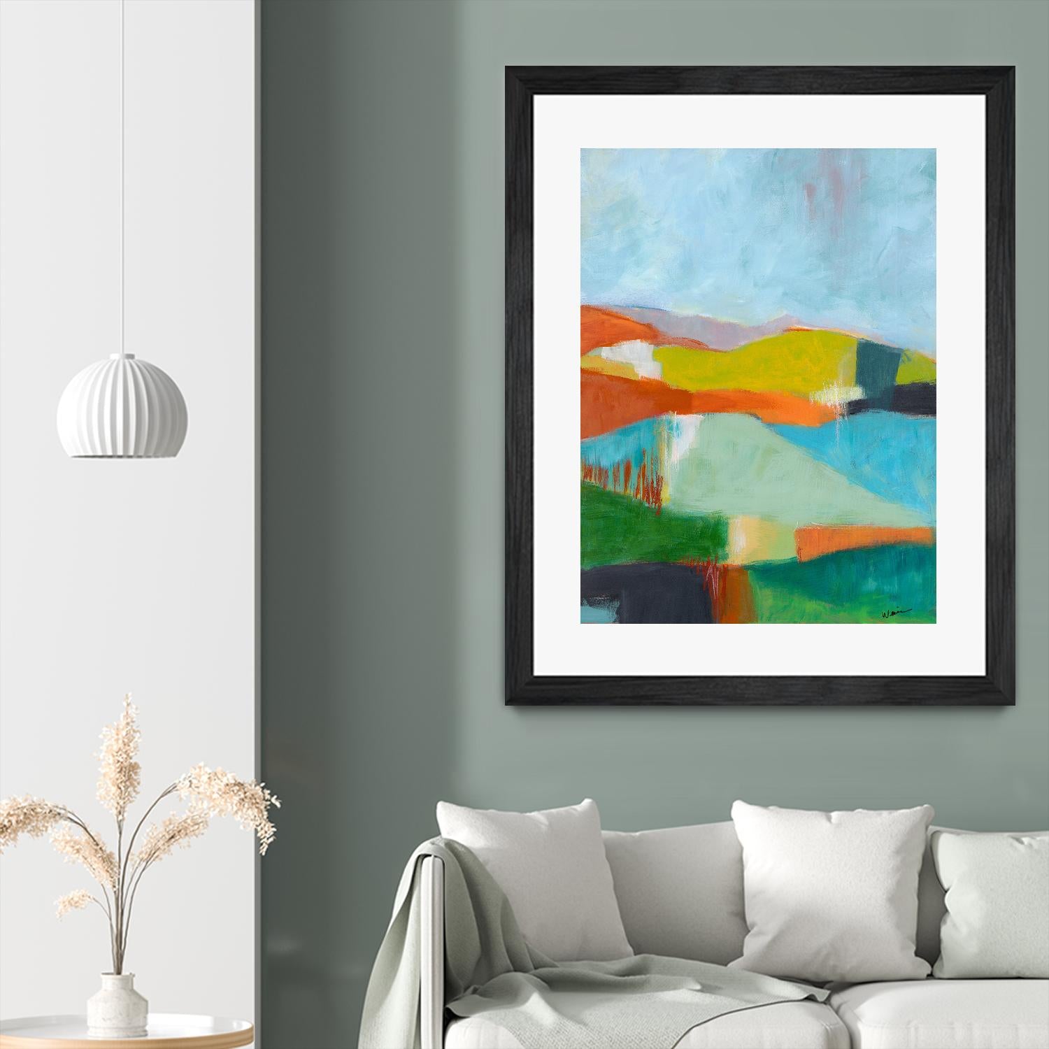 North Bay Hills by Jan Weiss on GIANT ART - multicolor landscapes; abstracts; contemporary