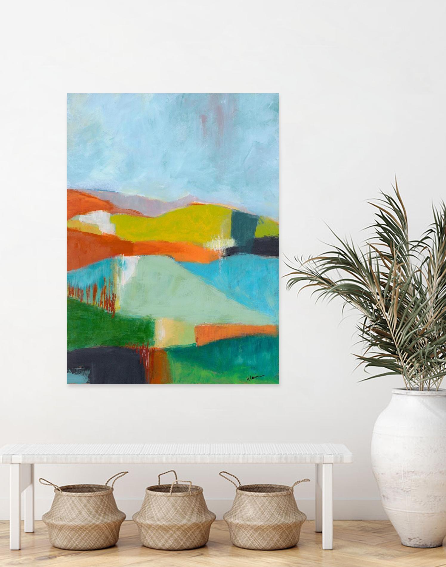North Bay Hills by Jan Weiss on GIANT ART - multicolor landscapes; abstracts; contemporary