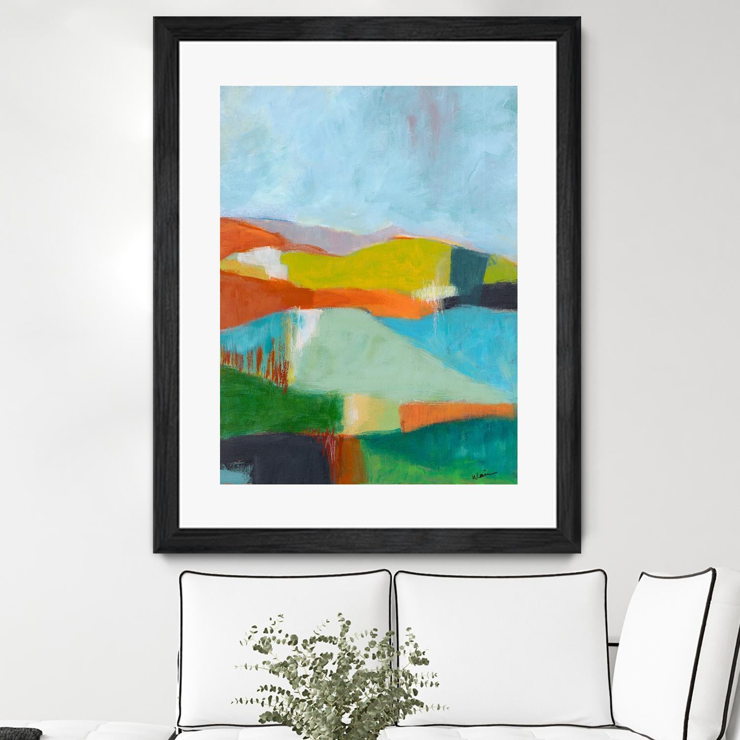 North Bay Hills by Jan Weiss on GIANT ART - multicolor landscapes; abstracts; contemporary