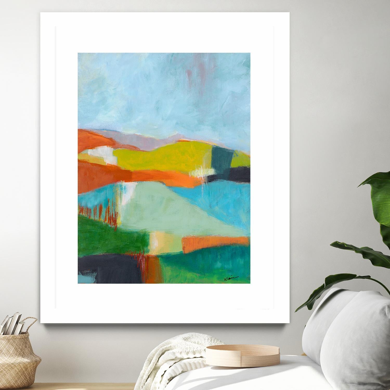 North Bay Hills by Jan Weiss on GIANT ART - multicolor landscapes; abstracts; contemporary