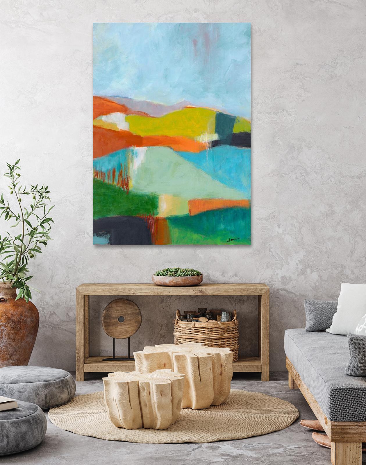North Bay Hills by Jan Weiss on GIANT ART - multicolor landscapes; abstracts; contemporary