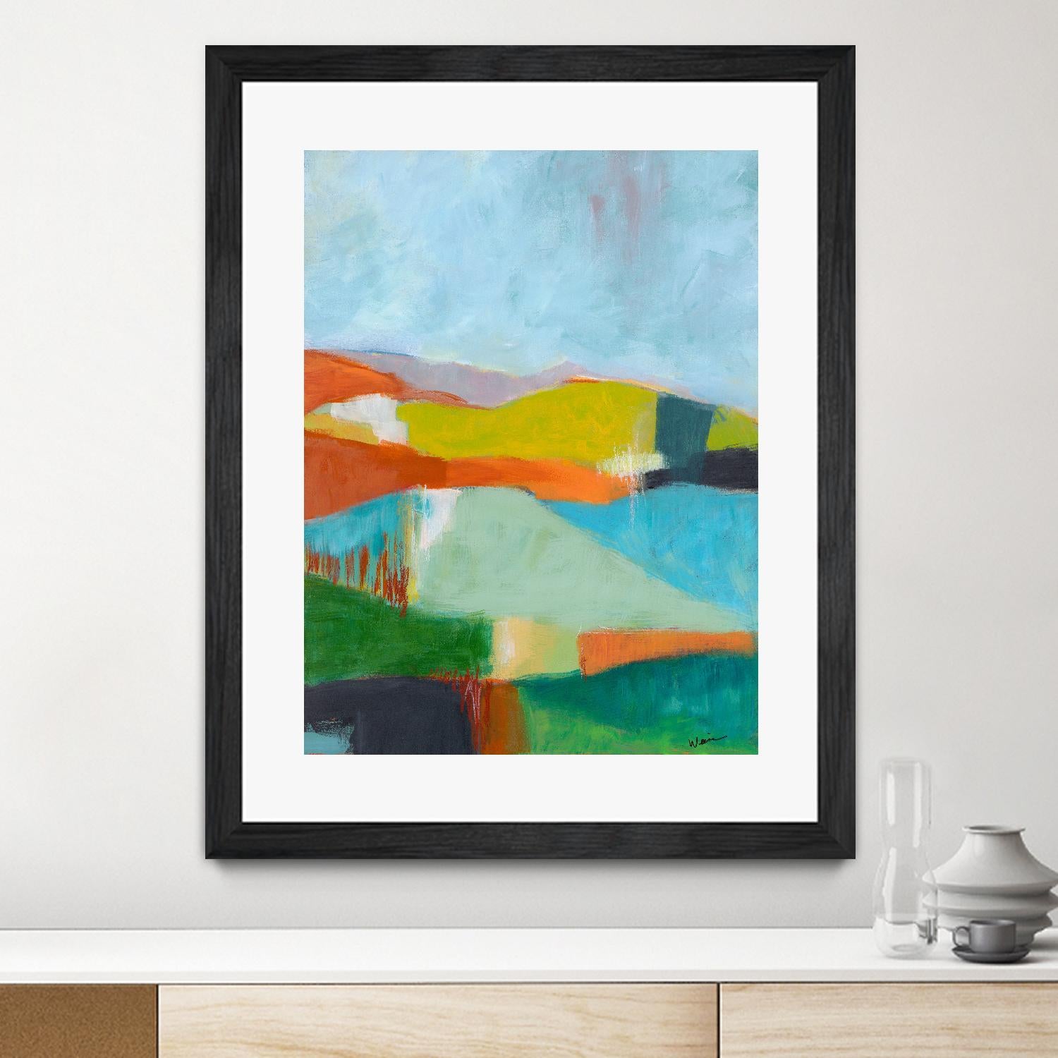 North Bay Hills by Jan Weiss on GIANT ART - multicolor landscapes; abstracts; contemporary