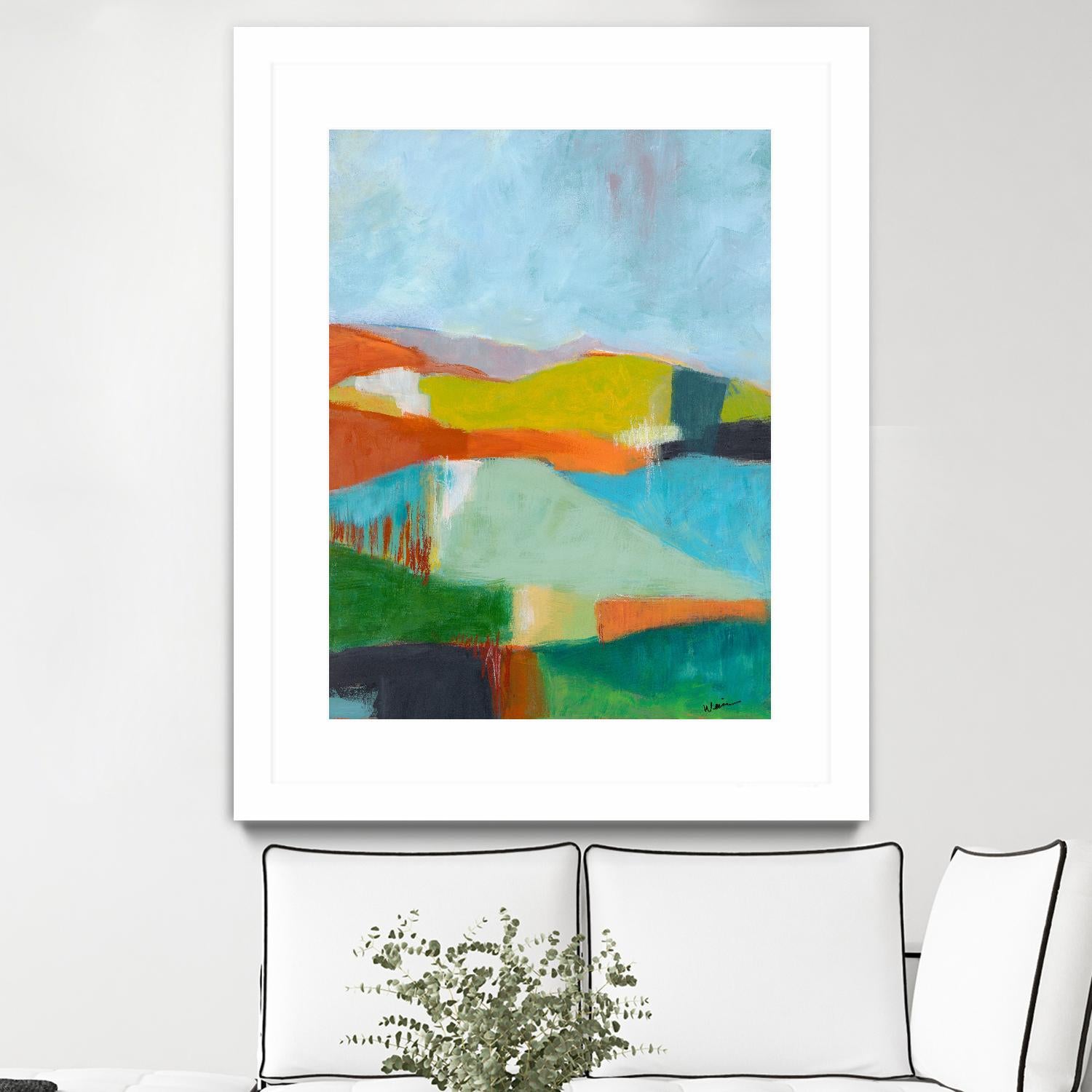 North Bay Hills by Jan Weiss on GIANT ART - multicolor landscapes; abstracts; contemporary