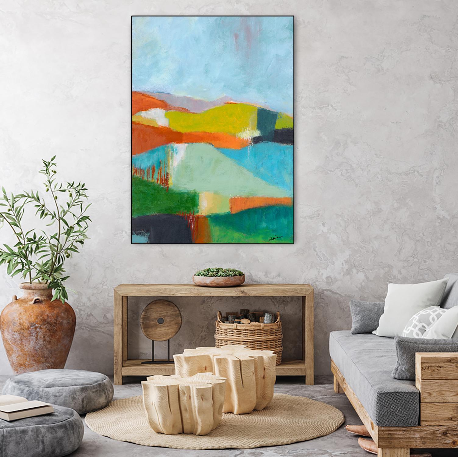 North Bay Hills by Jan Weiss on GIANT ART - multicolor landscapes; abstracts; contemporary