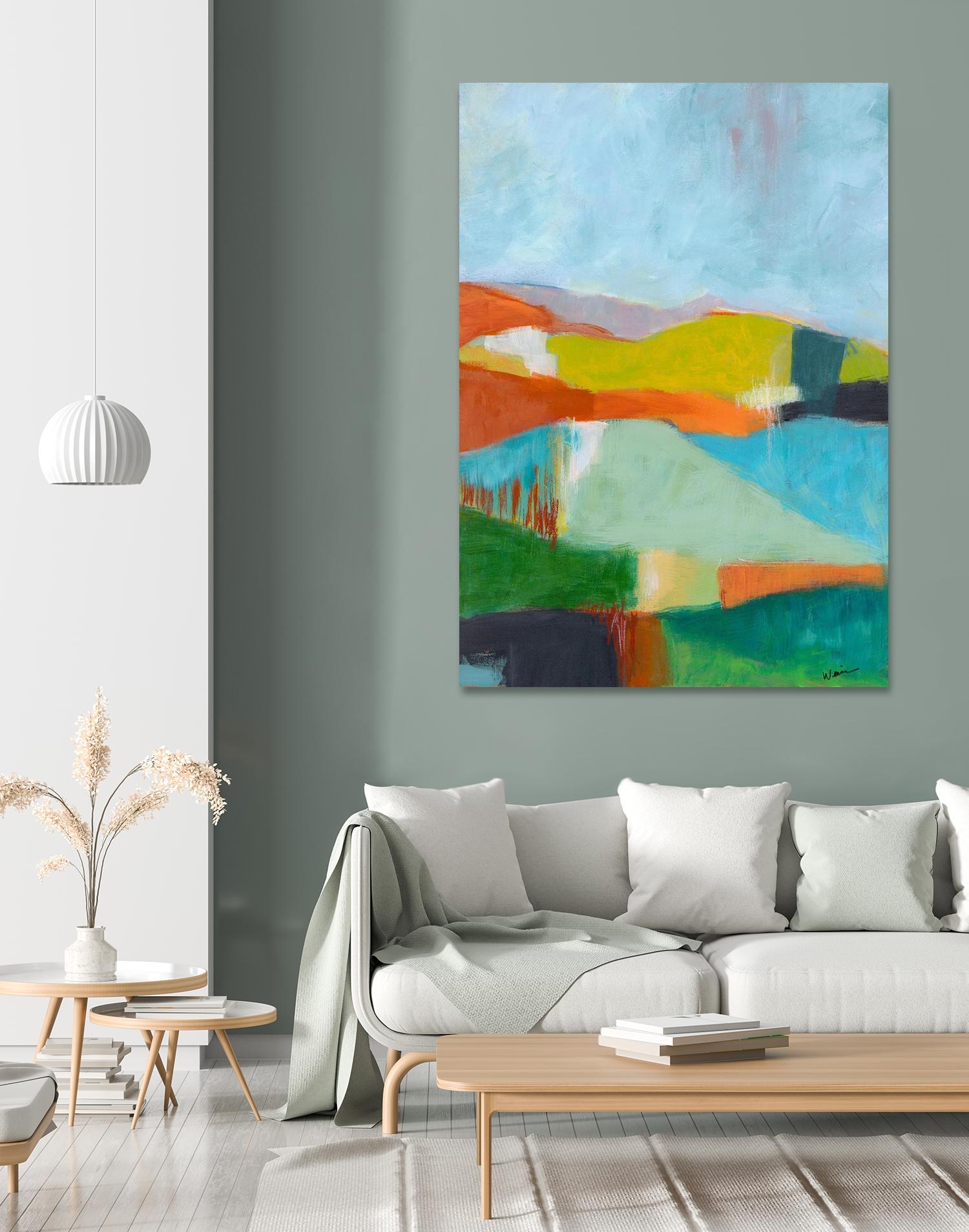 North Bay Hills by Jan Weiss on GIANT ART - multicolor landscapes; abstracts; contemporary