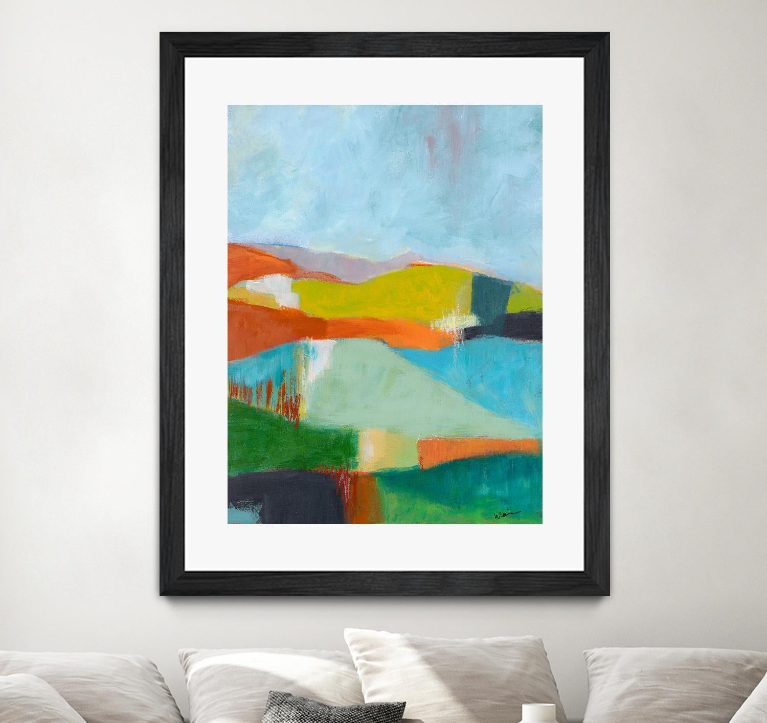 North Bay Hills by Jan Weiss on GIANT ART - multicolor landscapes; abstracts; contemporary