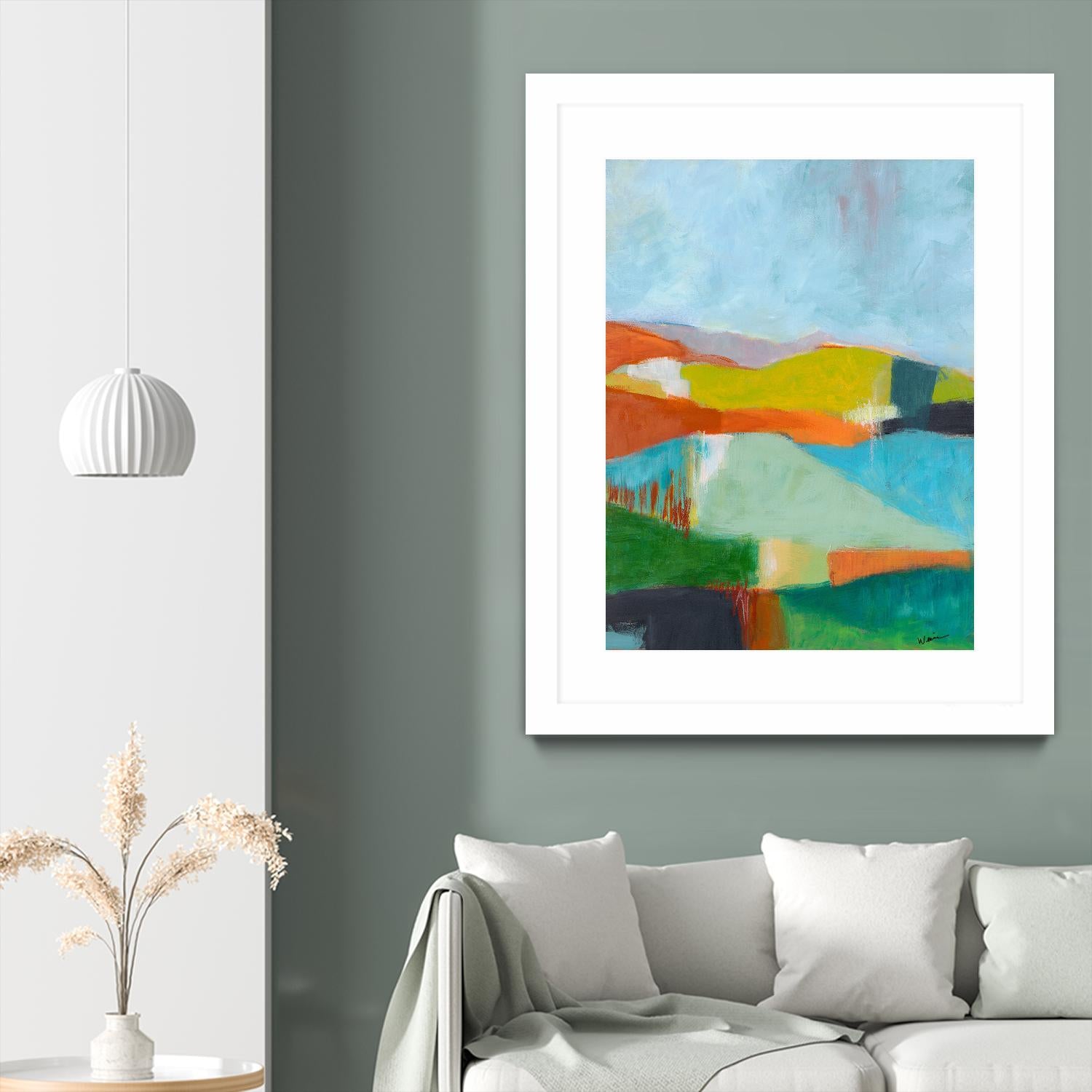 North Bay Hills by Jan Weiss on GIANT ART - multicolor landscapes; abstracts; contemporary