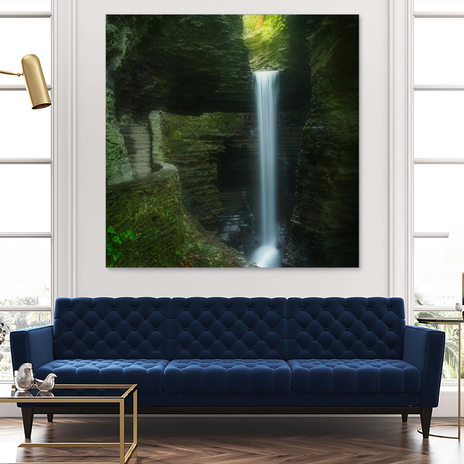 Cavern Cascade by Patrick Zephyr on GIANT ART - multicolor photography; coastal; landscapes
