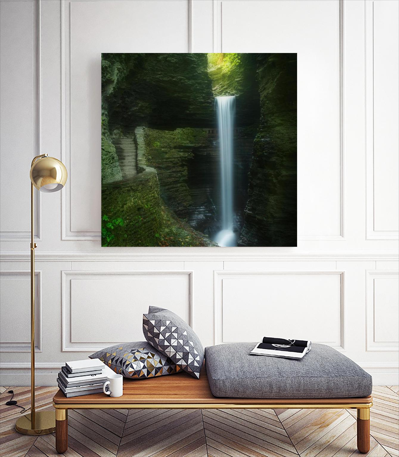 Cavern Cascade by Patrick Zephyr on GIANT ART - multicolor photography; coastal; landscapes