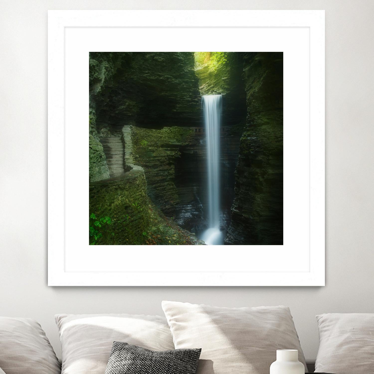 Cavern Cascade by Patrick Zephyr on GIANT ART - multicolor photography; coastal; landscapes