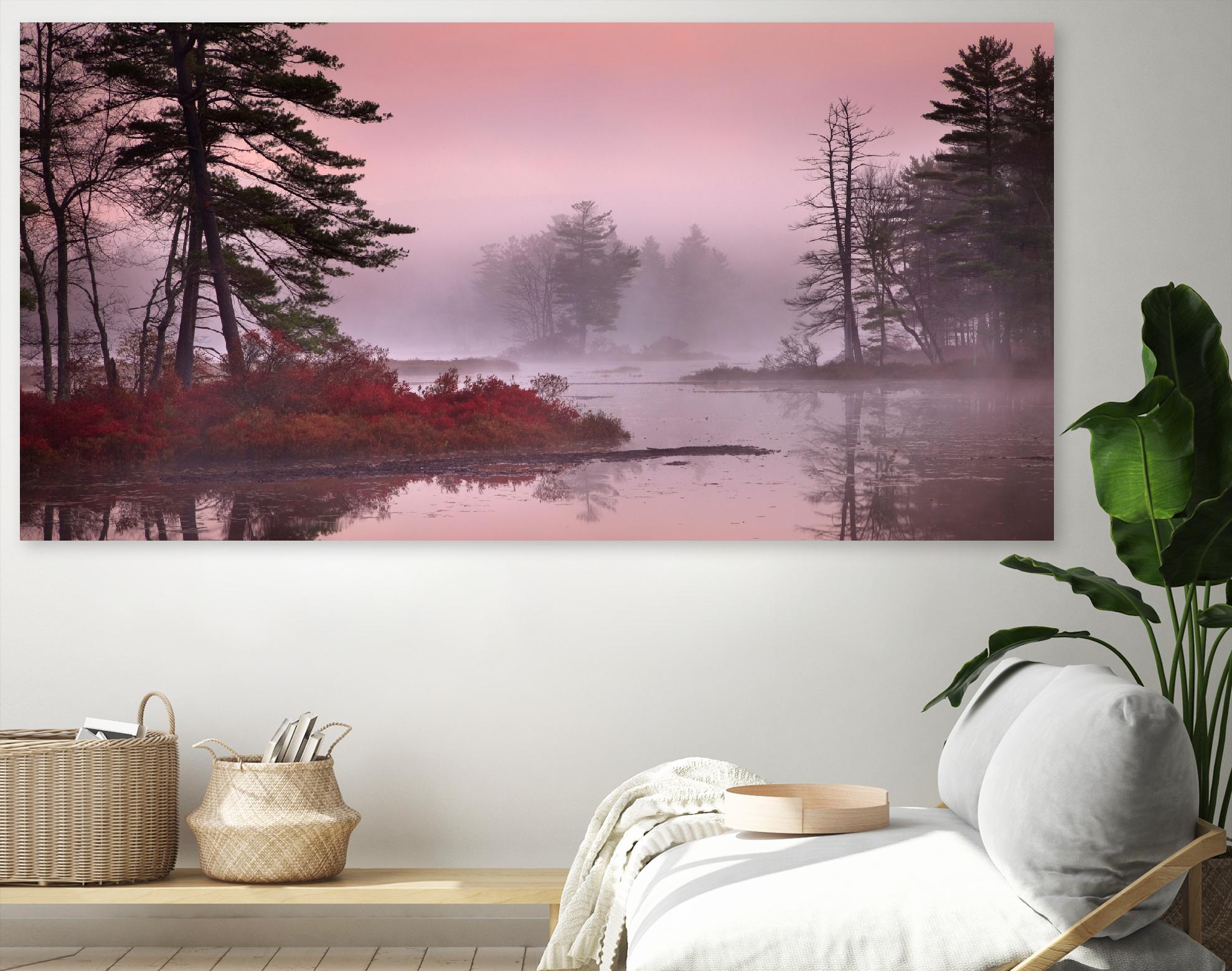 Pink Fog by Patrick Zephyr on GIANT ART - multi landscapes, photography, fog, waterways