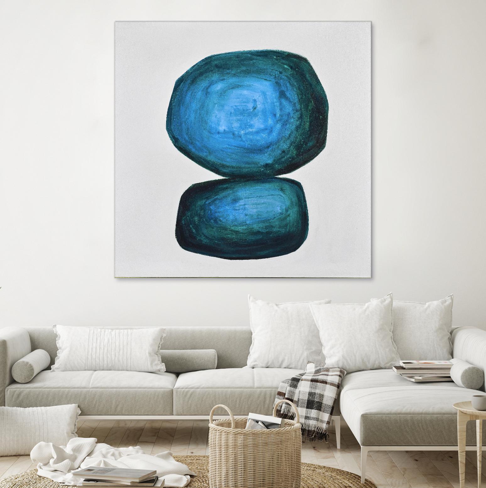 WEIGHTED by Marvin on GIANT ART - blue abstract