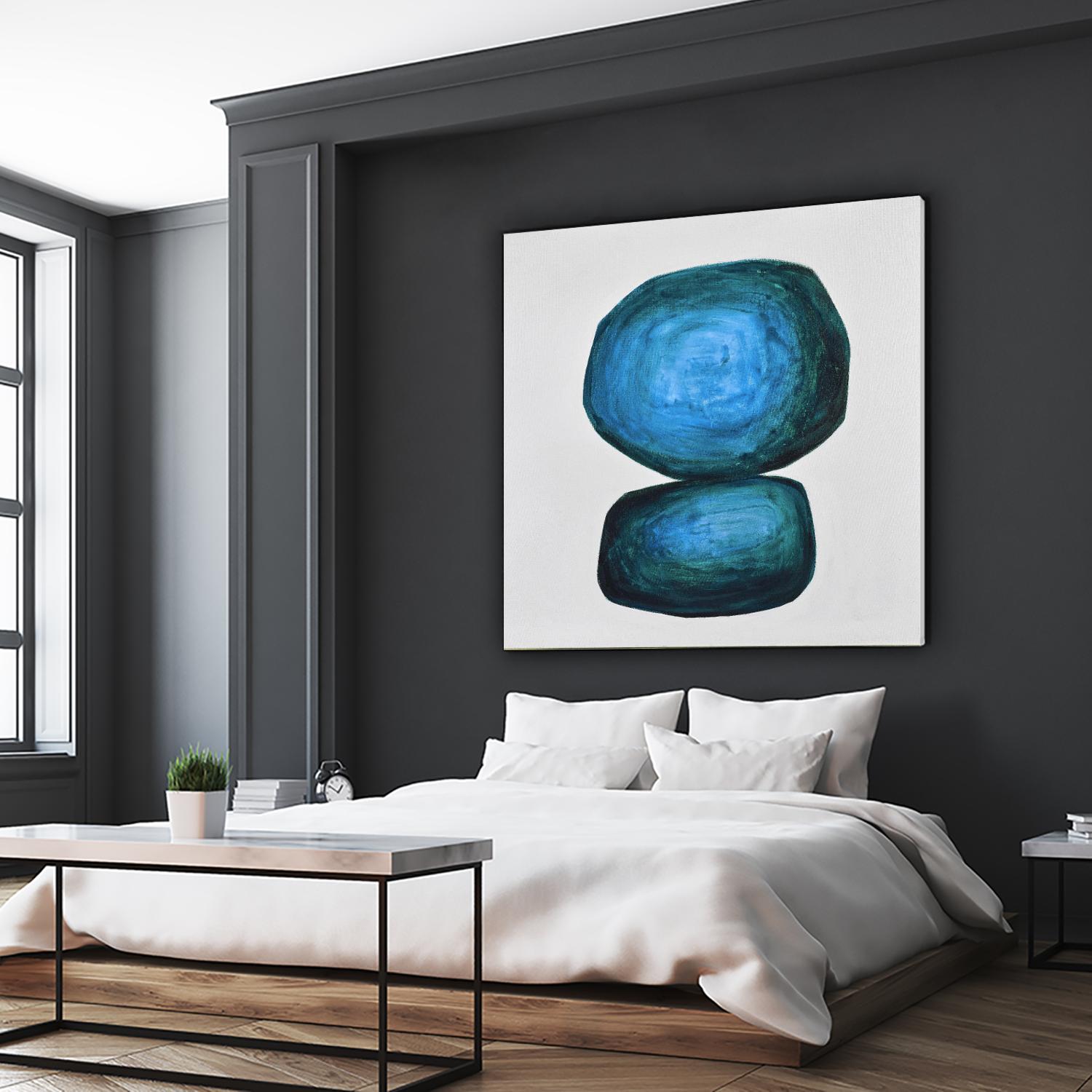 WEIGHTED by Marvin on GIANT ART - blue abstract