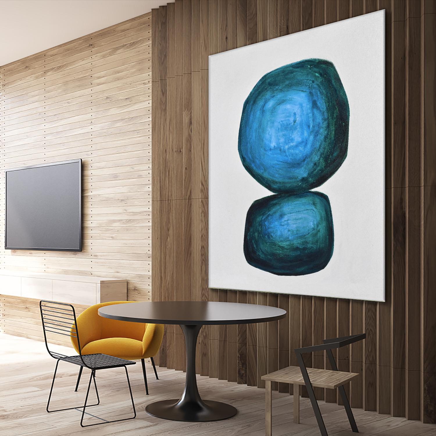 WEIGHTED by Marvin on GIANT ART - blue abstract