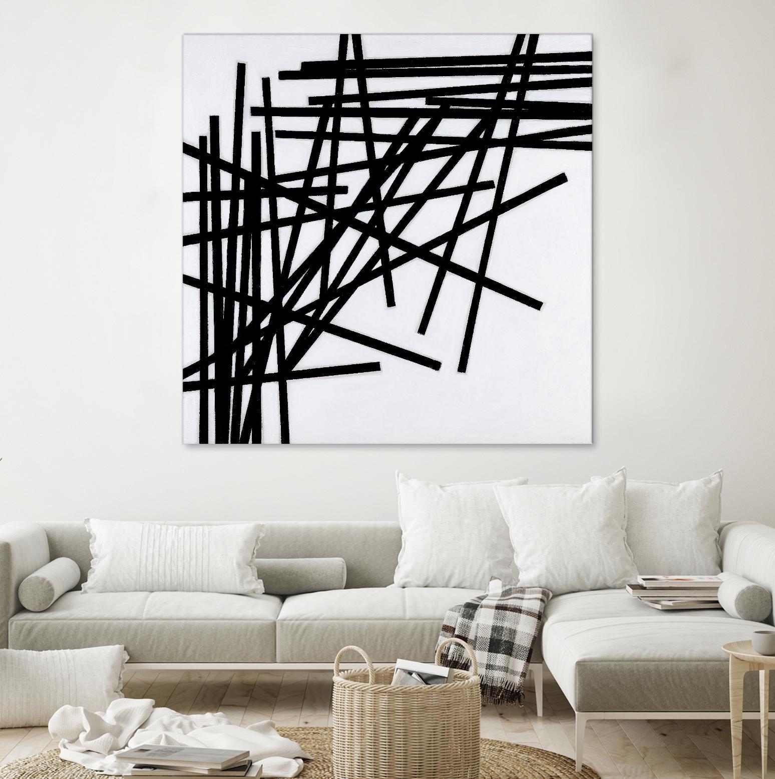 ALUMETTES by Marvin on GIANT ART - white black & white sticks