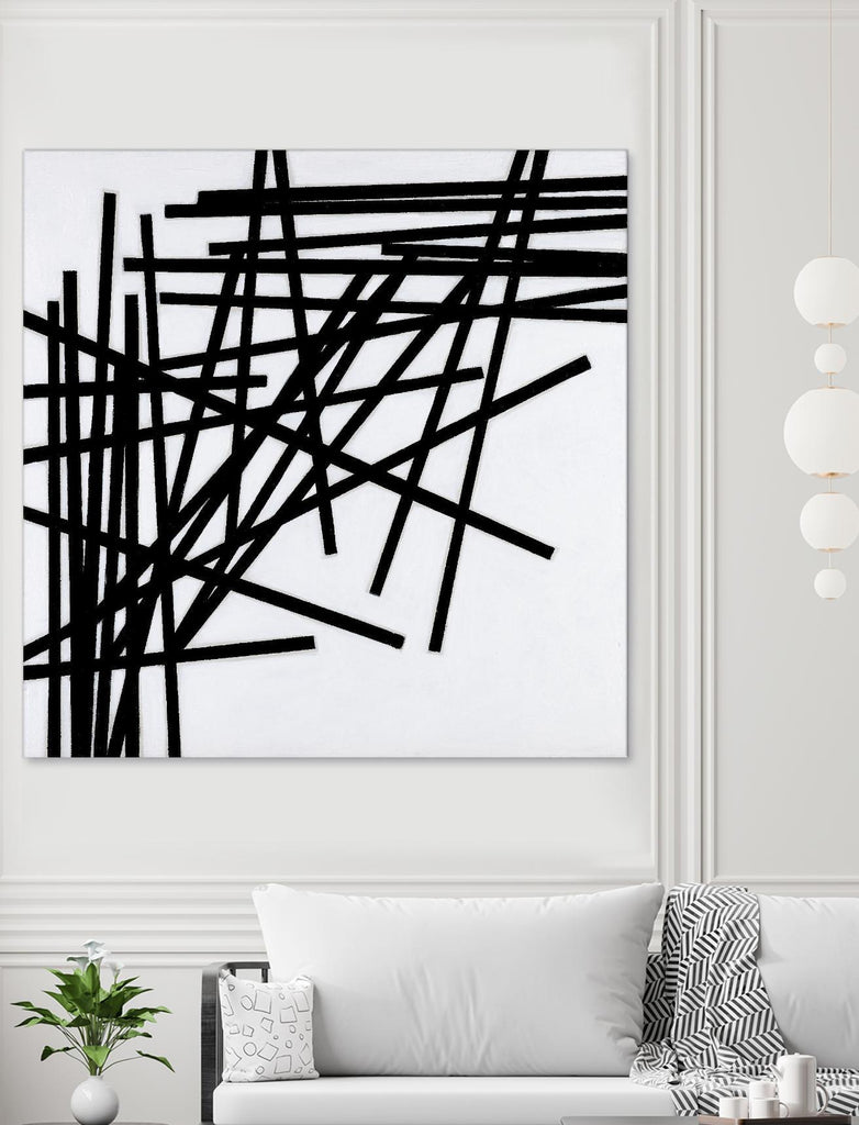 ALUMETTES by Marvin on GIANT ART - white black & white sticks