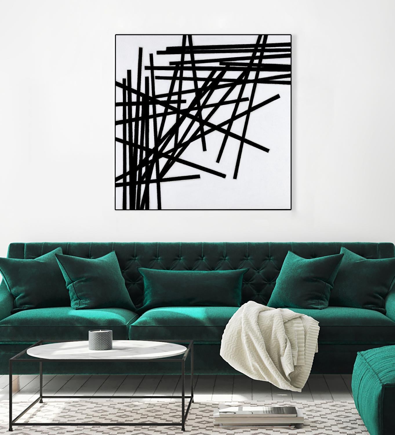 ALUMETTES by Marvin on GIANT ART - white black & white sticks
