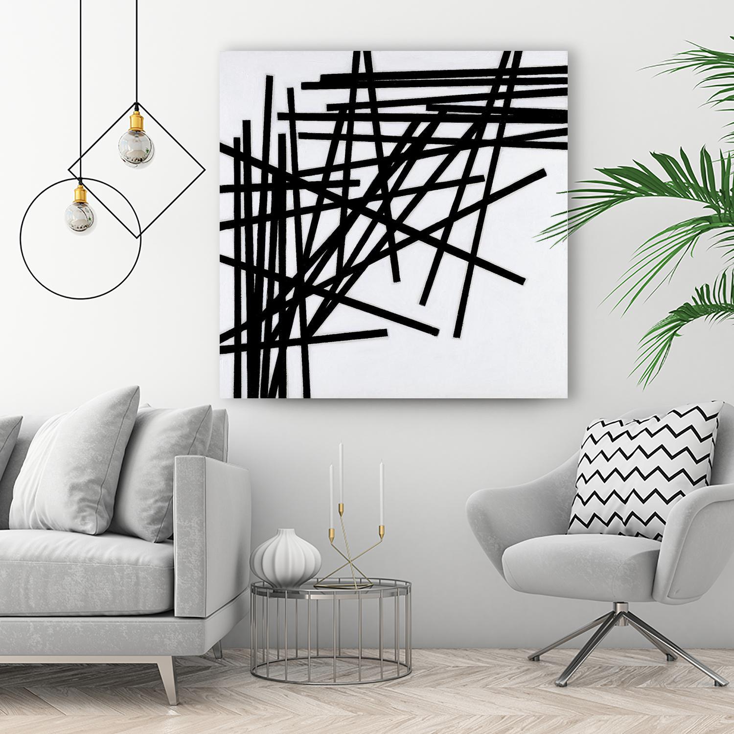 ALUMETTES by Marvin on GIANT ART - white black & white sticks