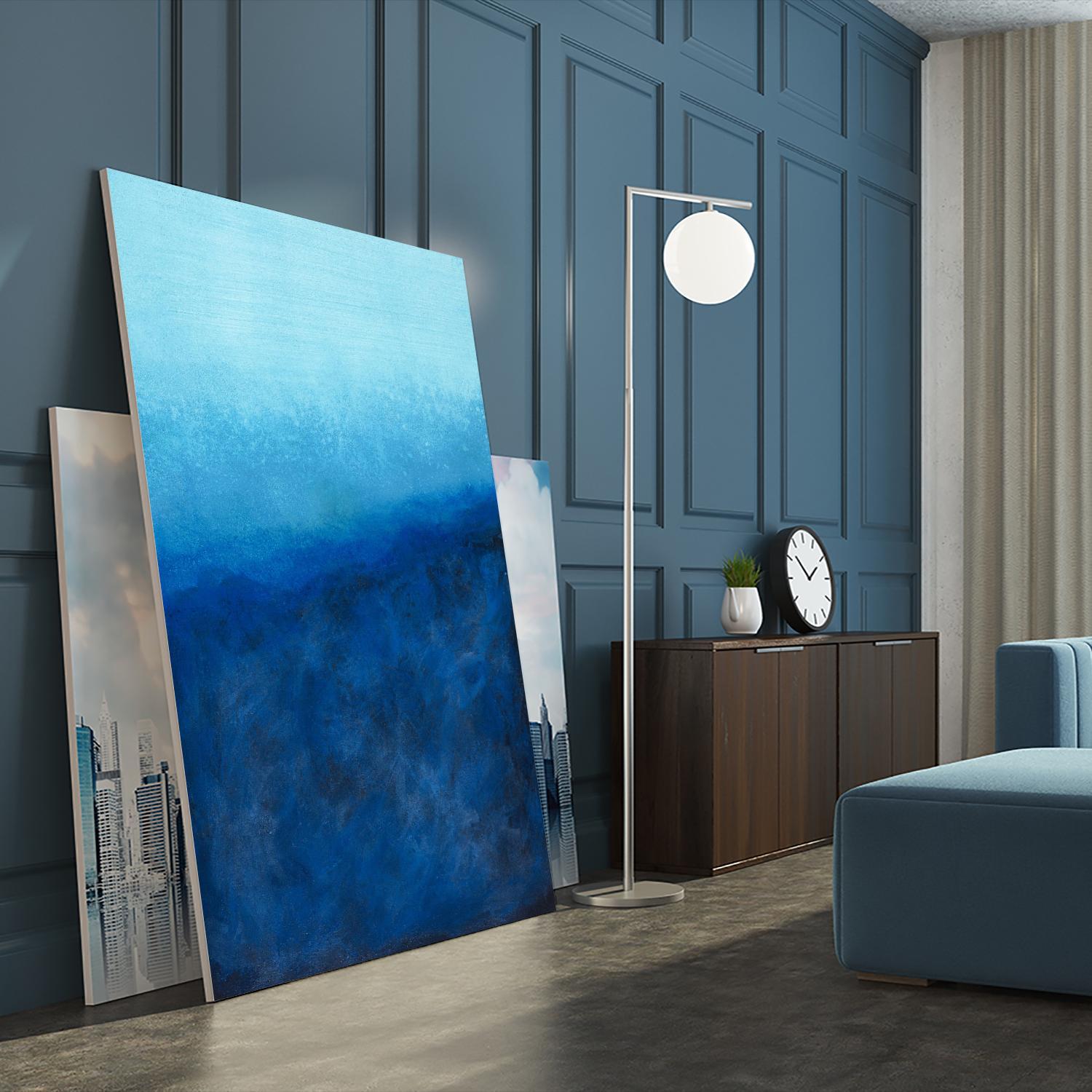 BEYOND THE SEA by Marvin on GIANT ART - blue abstract