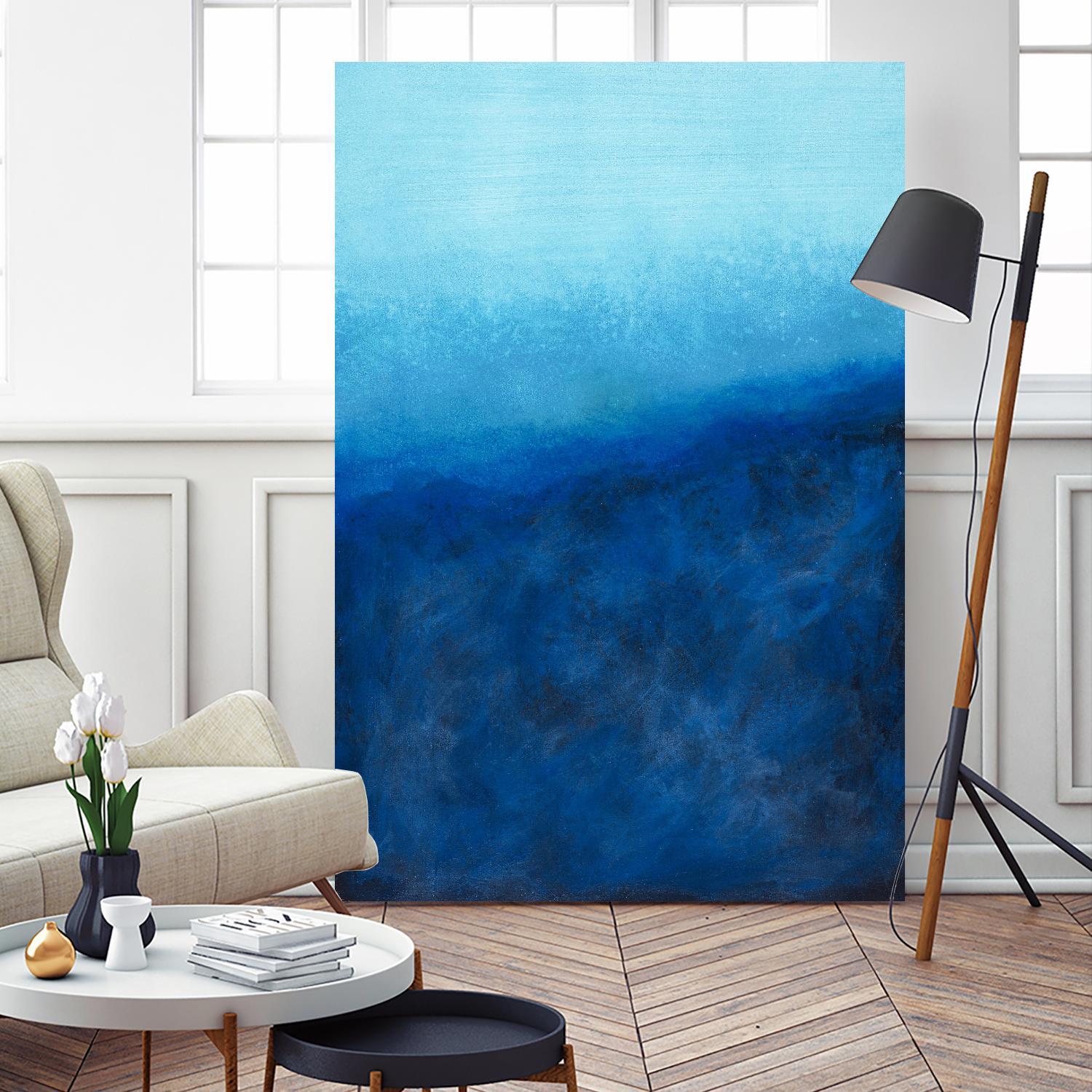 BEYOND THE SEA by Marvin on GIANT ART - blue abstract