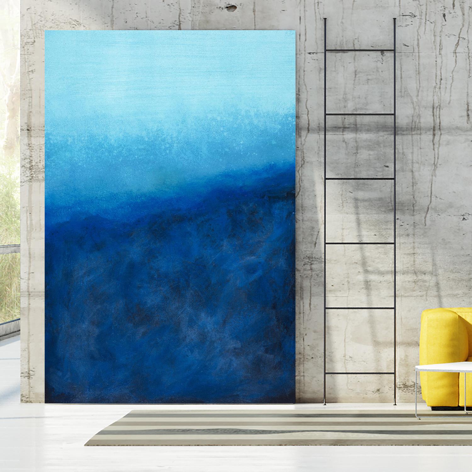 BEYOND THE SEA by Marvin on GIANT ART - blue abstract