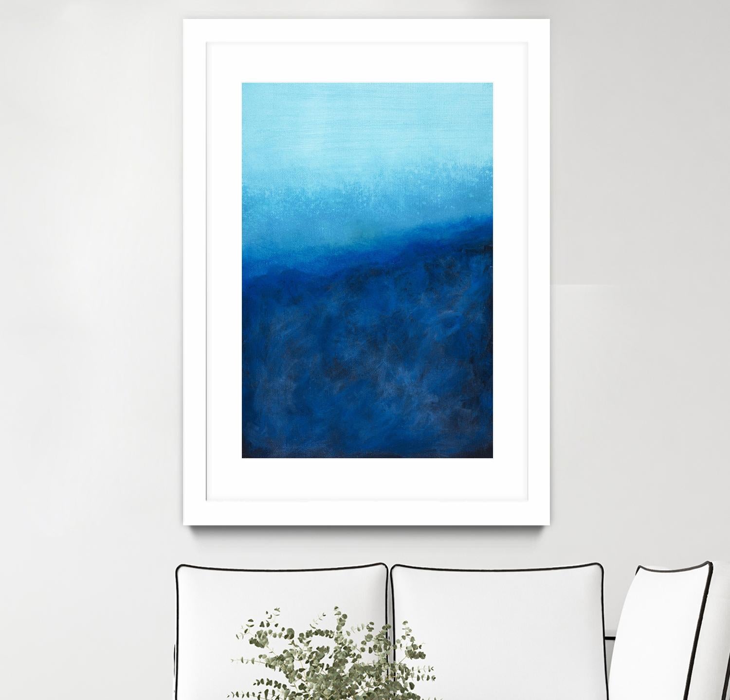 BEYOND THE SEA by Marvin on GIANT ART - blue abstract