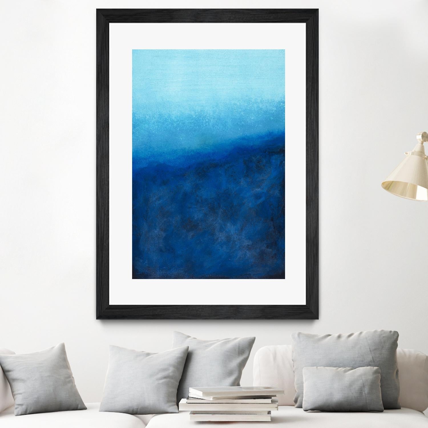 BEYOND THE SEA by Marvin on GIANT ART - blue abstract