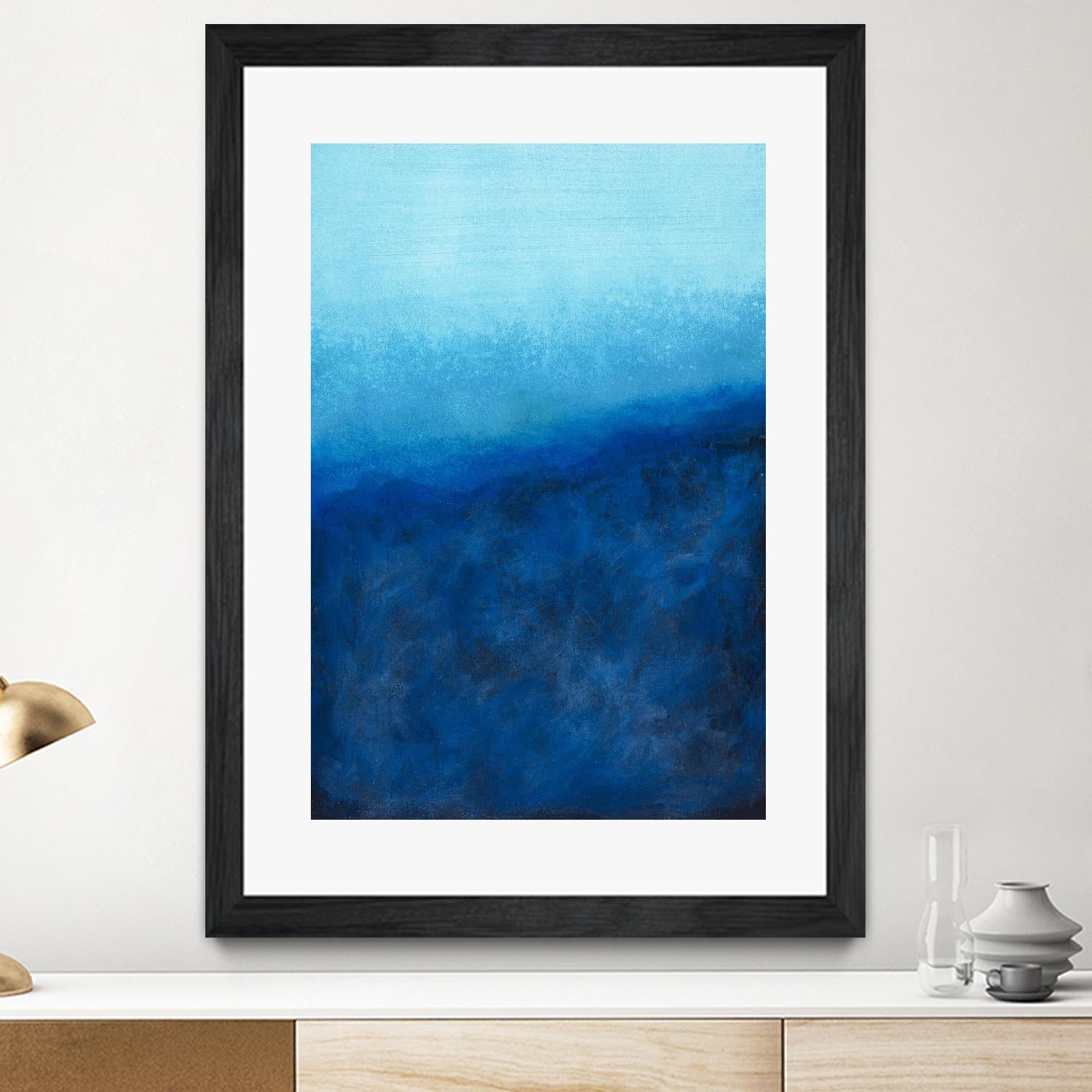 BEYOND THE SEA by Marvin on GIANT ART - blue abstract