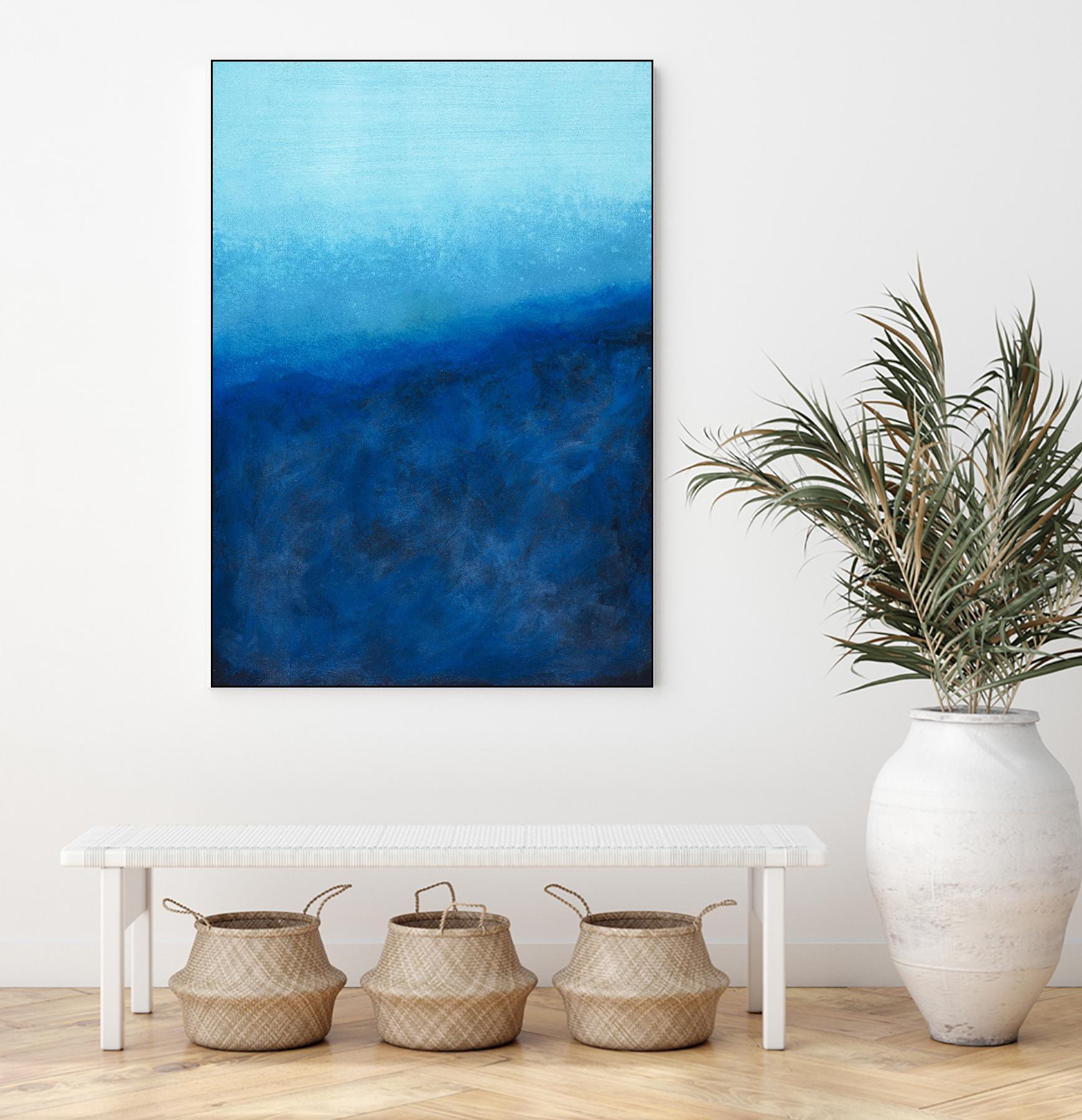 BEYOND THE SEA by Marvin on GIANT ART - blue abstract