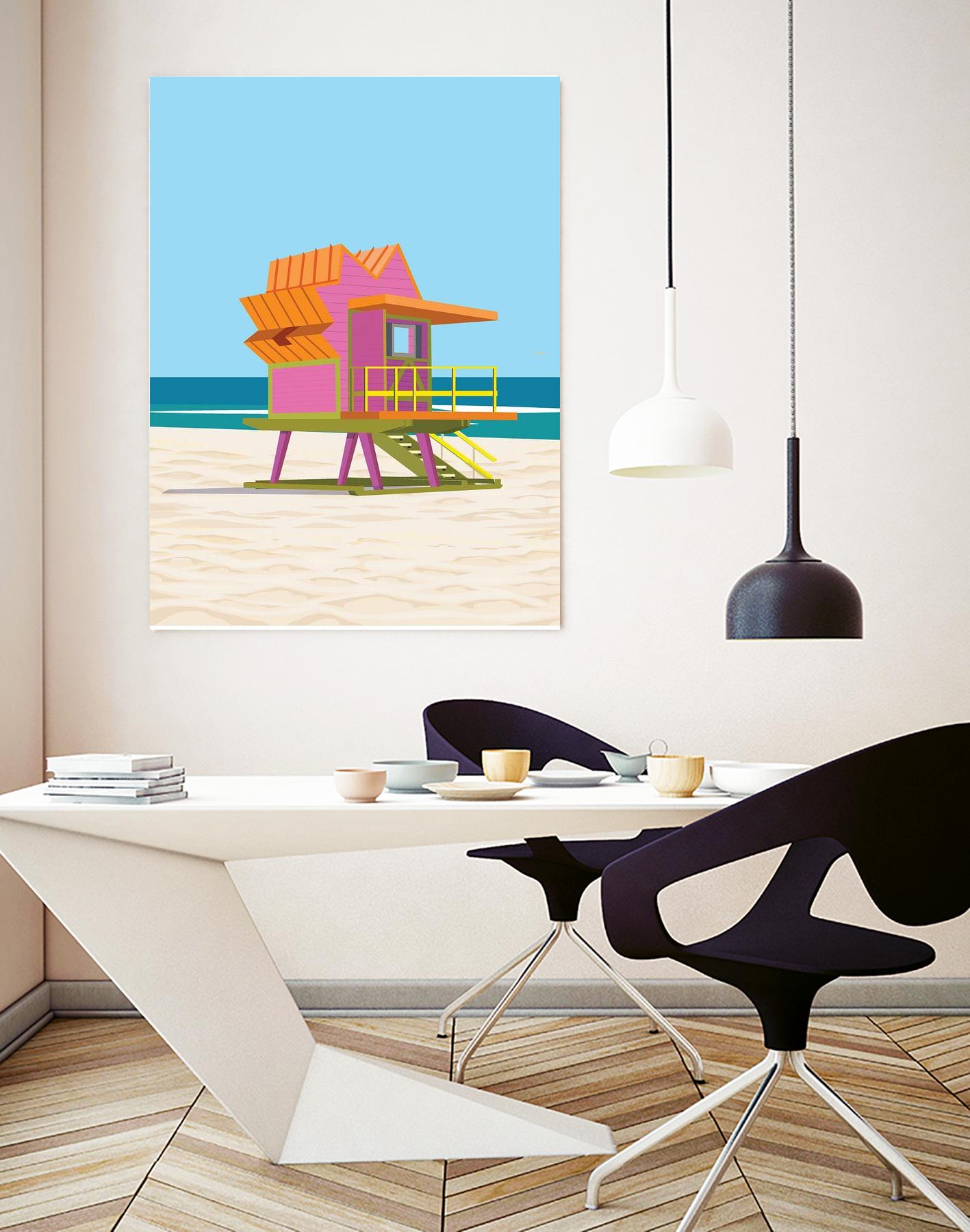 Barbie Villa by ARTIC FRAME STUDIO on GIANT ART - pink costal