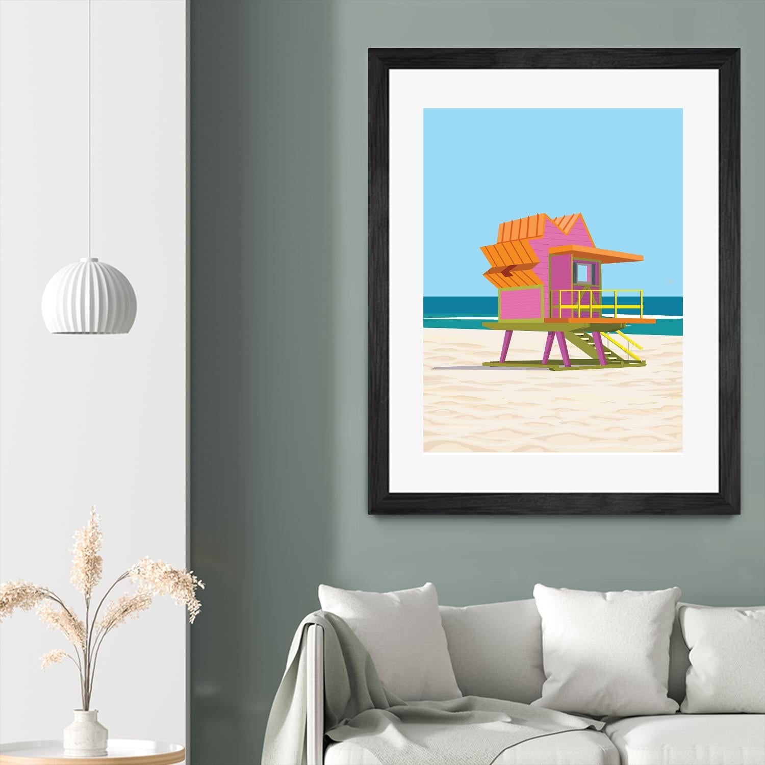 Barbie Villa by ARTIC FRAME STUDIO on GIANT ART - pink costal