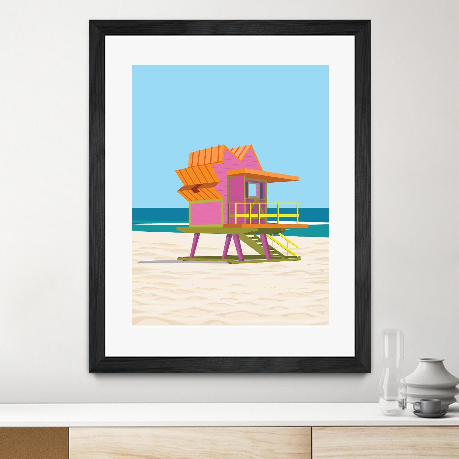 Barbie Villa by ARTIC FRAME STUDIO on GIANT ART - pink costal