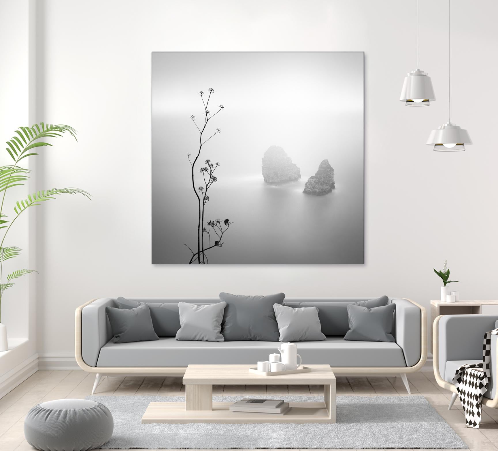 Misty Rocks by Alexandre Manuel on GIANT ART - grey landscape