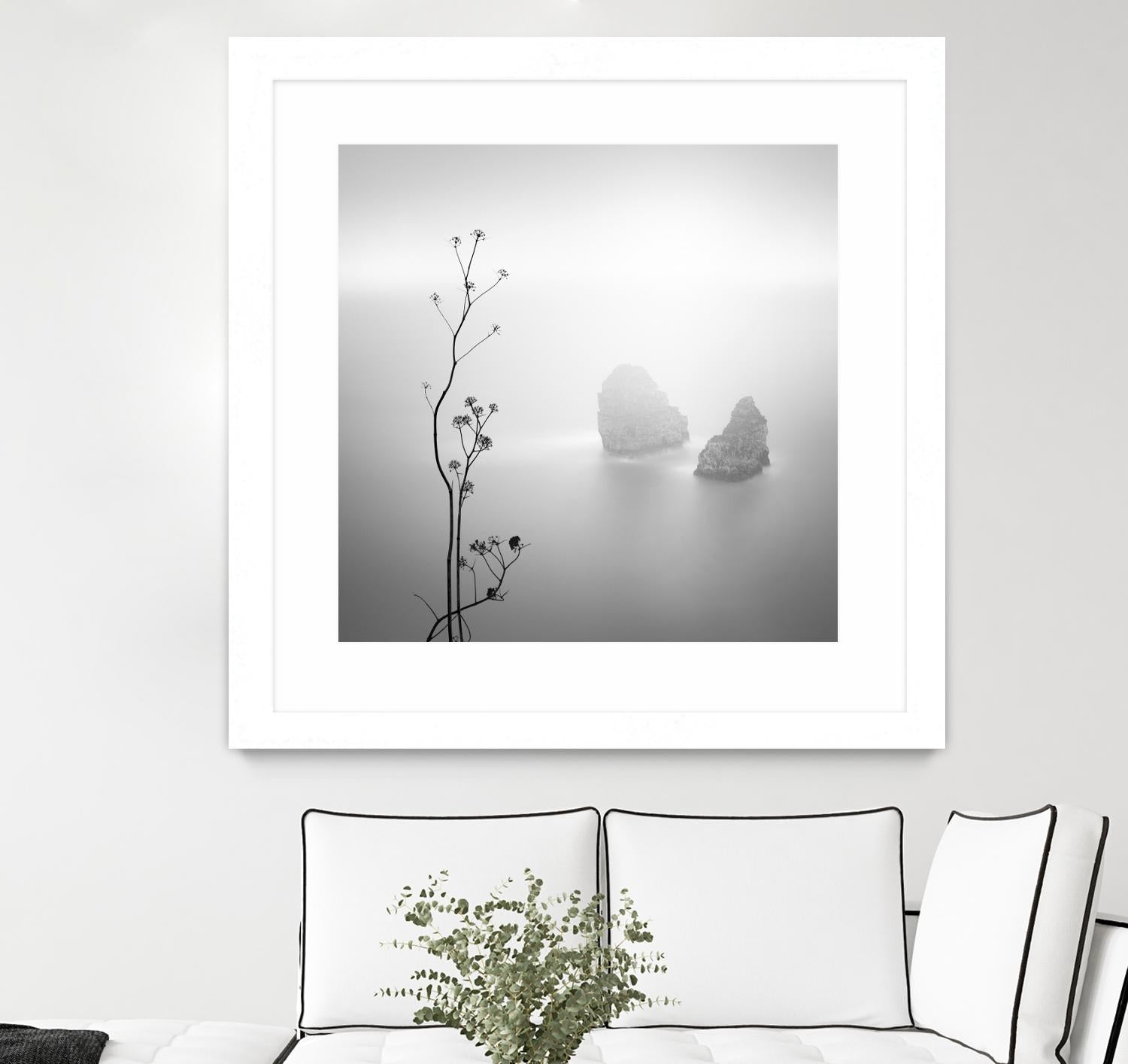 Misty Rocks by Alexandre Manuel on GIANT ART - grey landscape