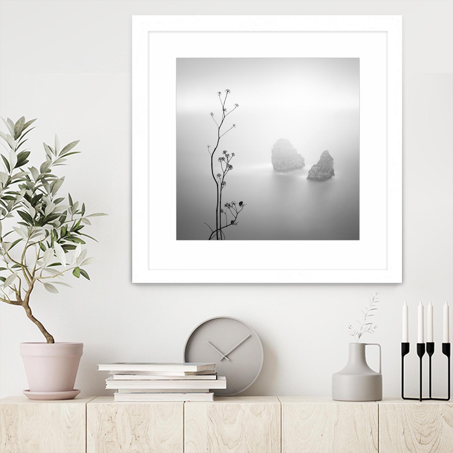 Misty Rocks by Alexandre Manuel on GIANT ART - grey landscape