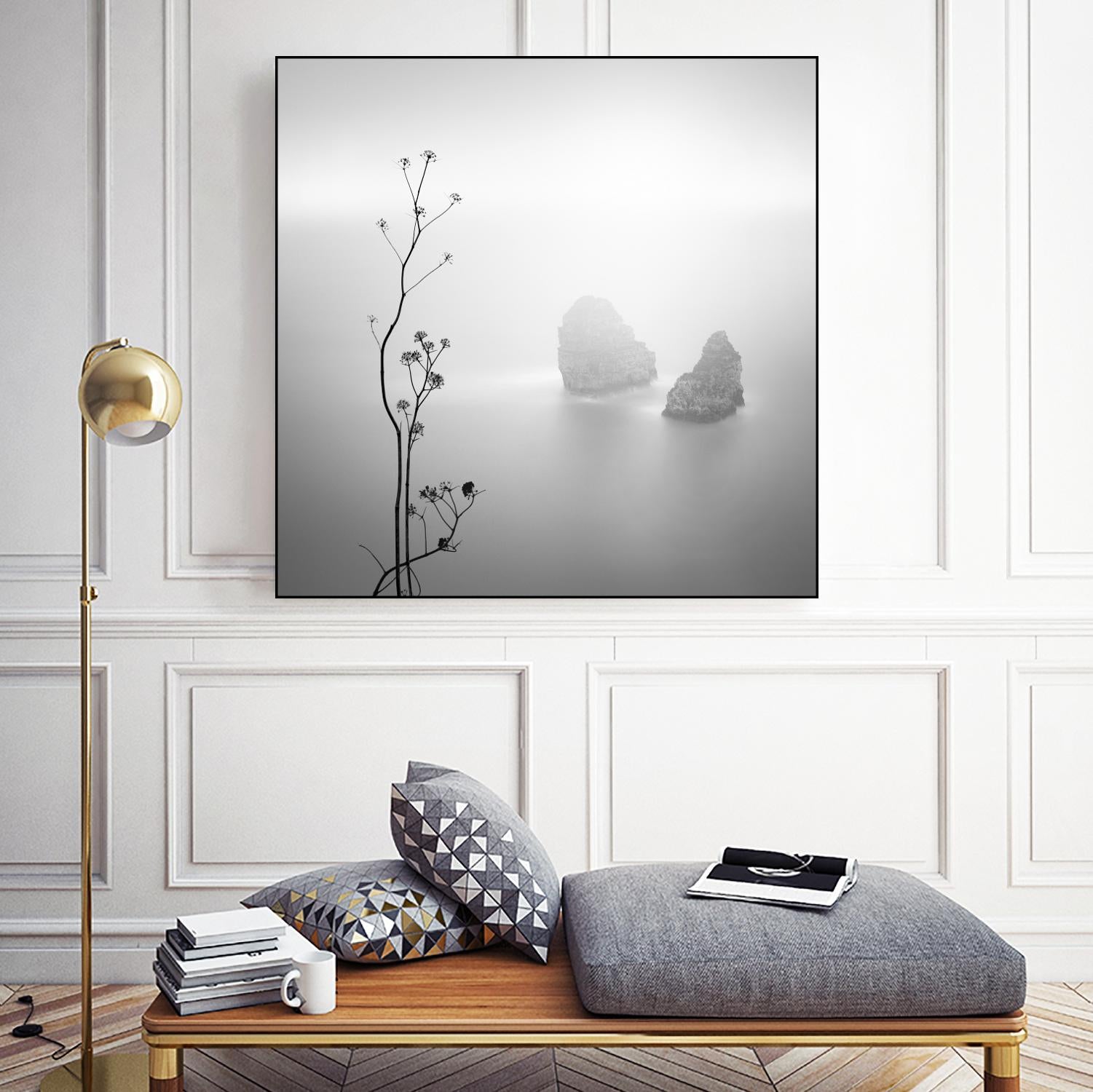 Misty Rocks by Alexandre Manuel on GIANT ART - grey landscape