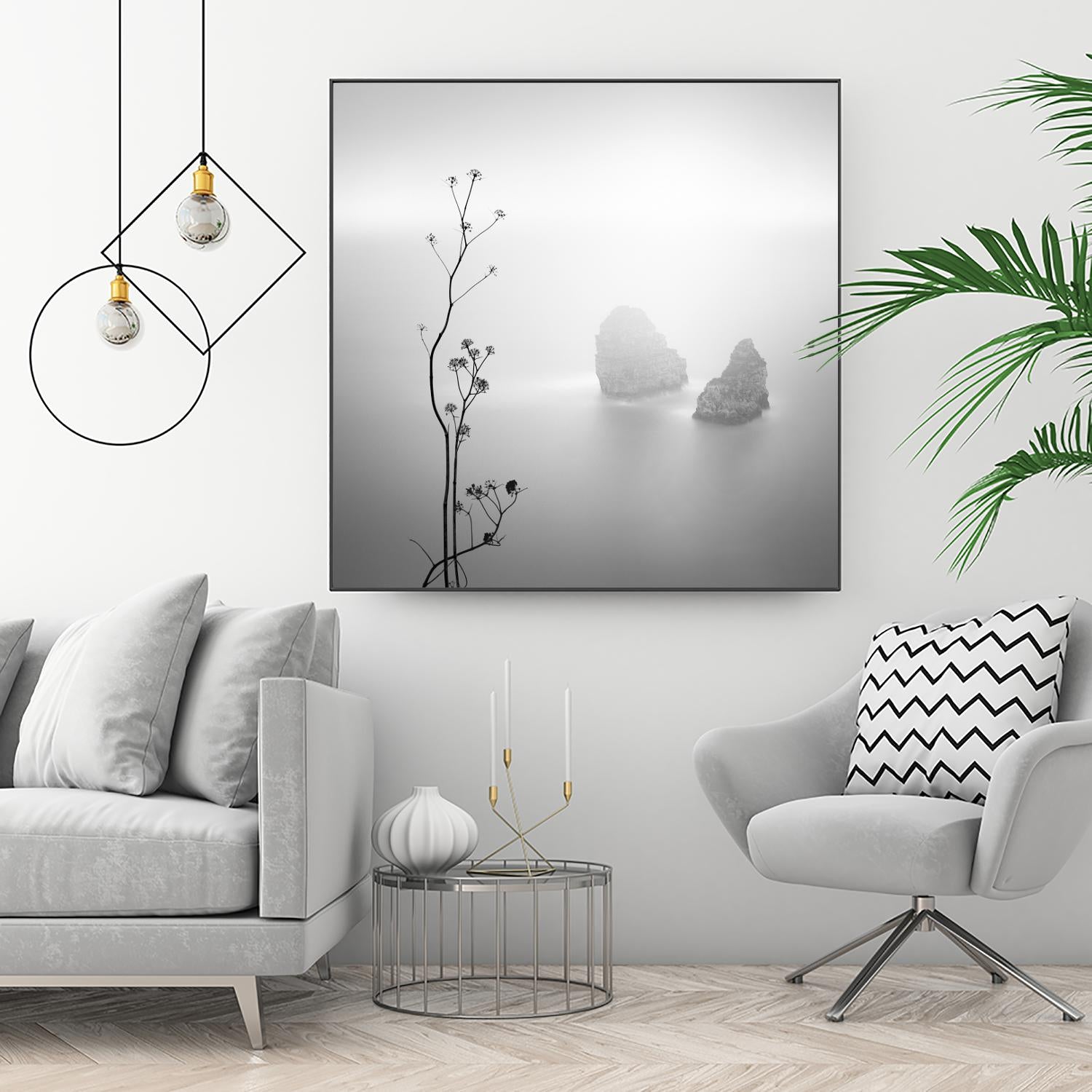 Misty Rocks by Alexandre Manuel on GIANT ART - grey landscape