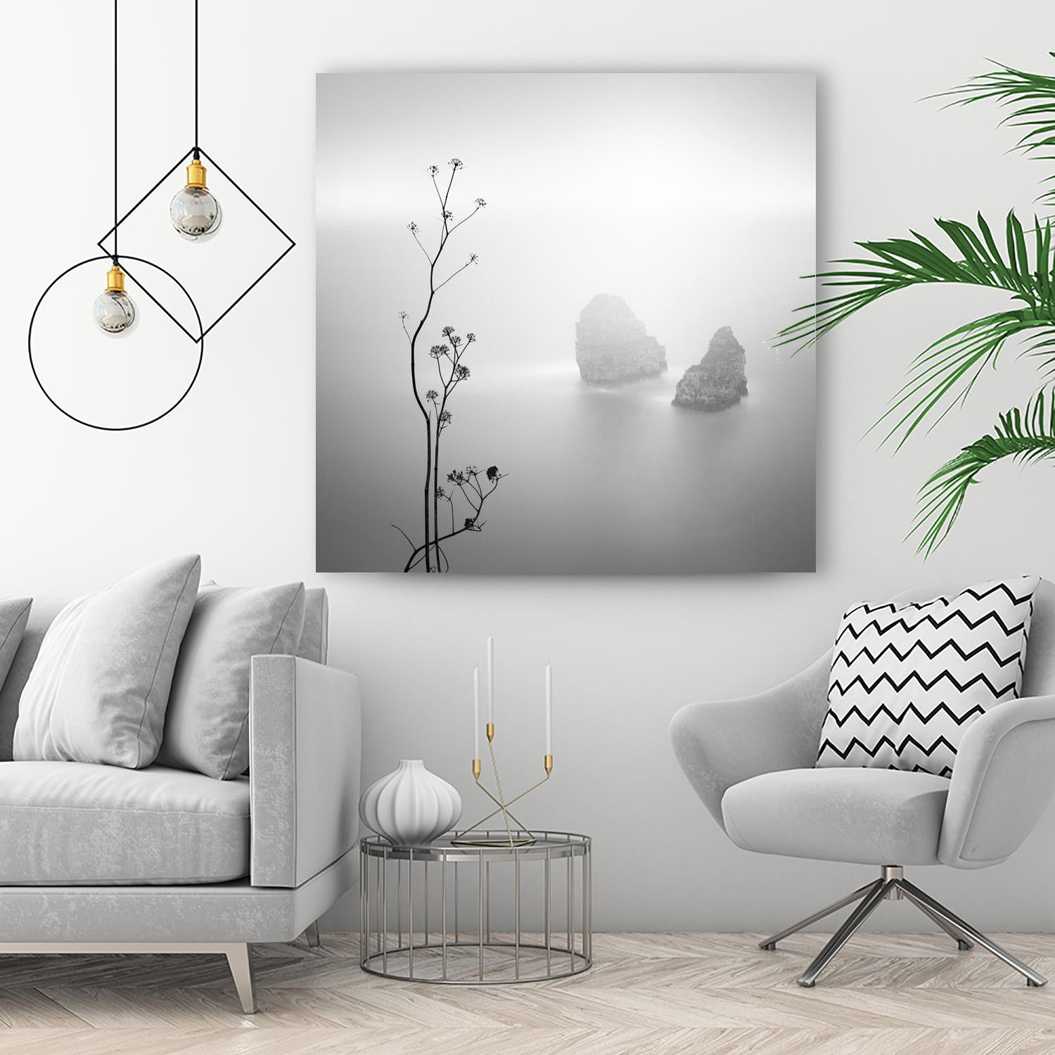 Misty Rocks by Alexandre Manuel on GIANT ART - grey landscape