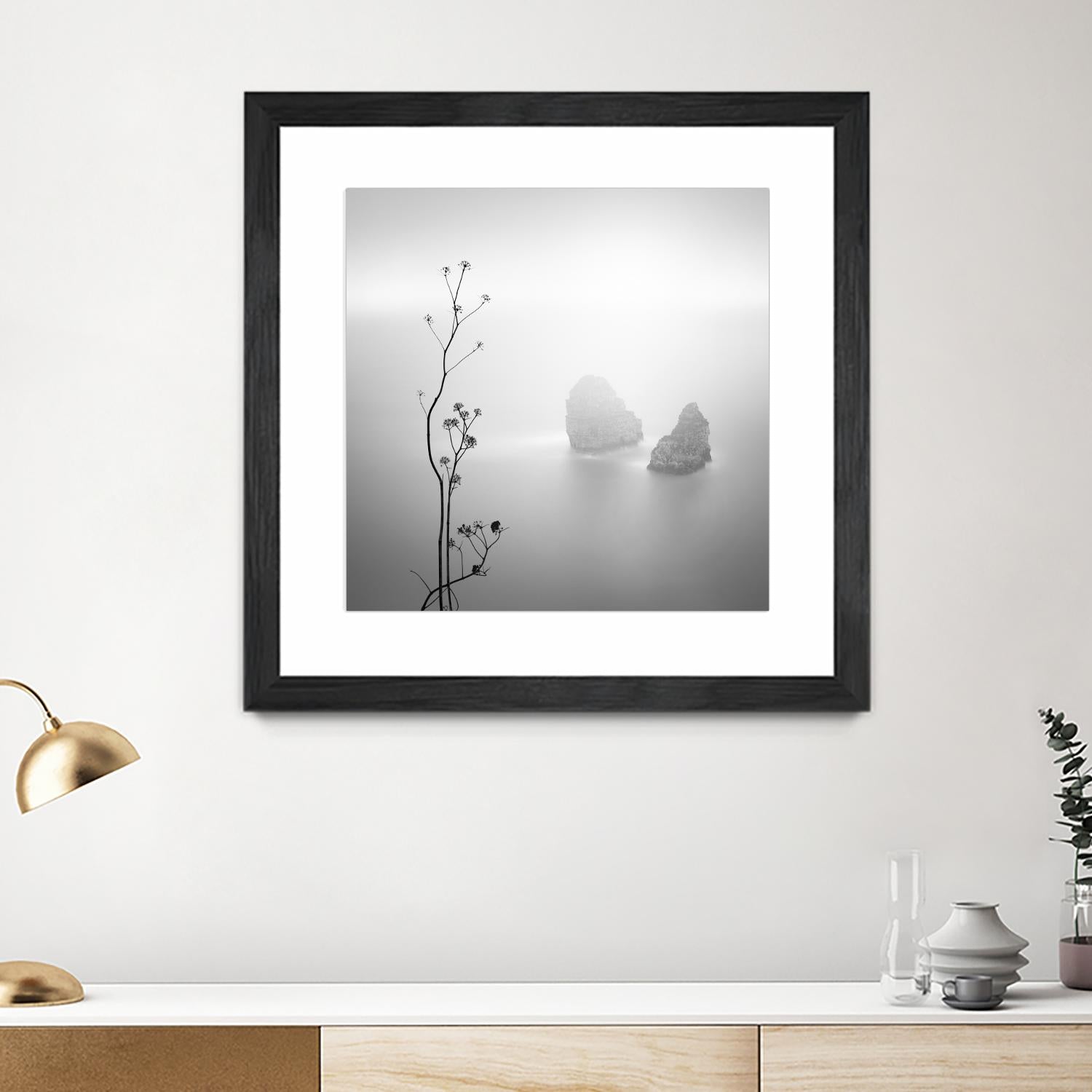 Misty Rocks by Alexandre Manuel on GIANT ART - grey landscape