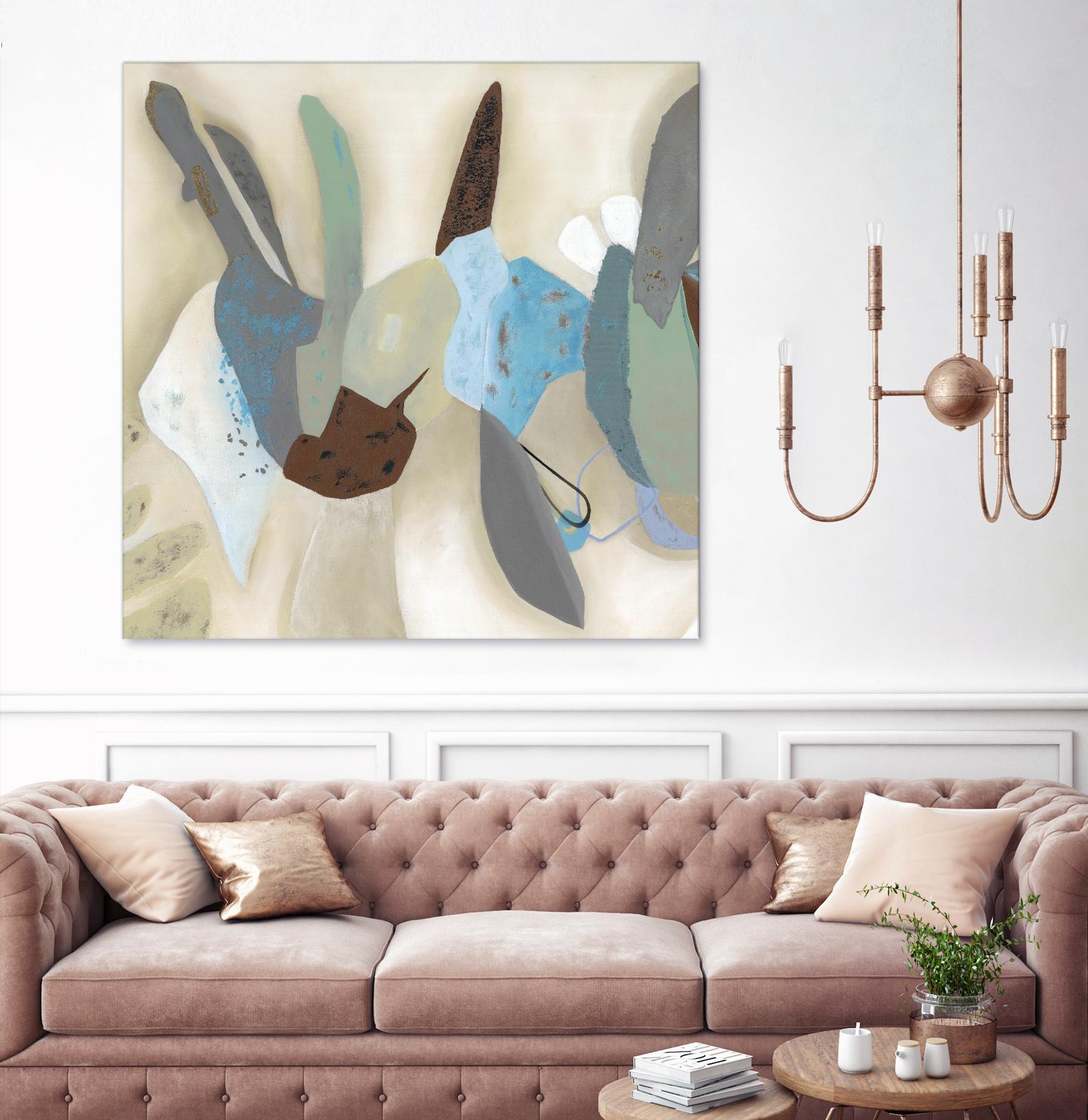 Saving Odds I by Diana Rosa on GIANT ART - cyan abstract