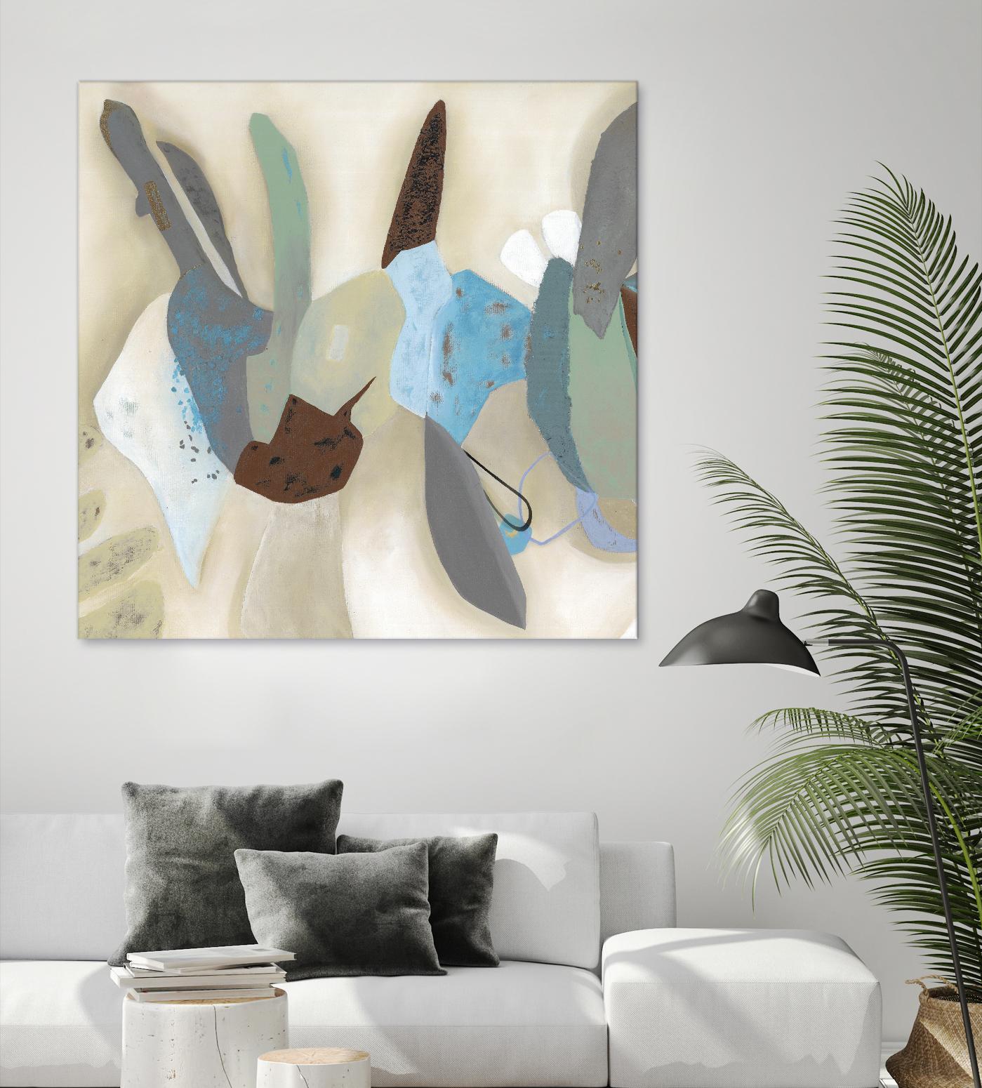 Saving Odds I by Diana Rosa on GIANT ART - cyan abstract