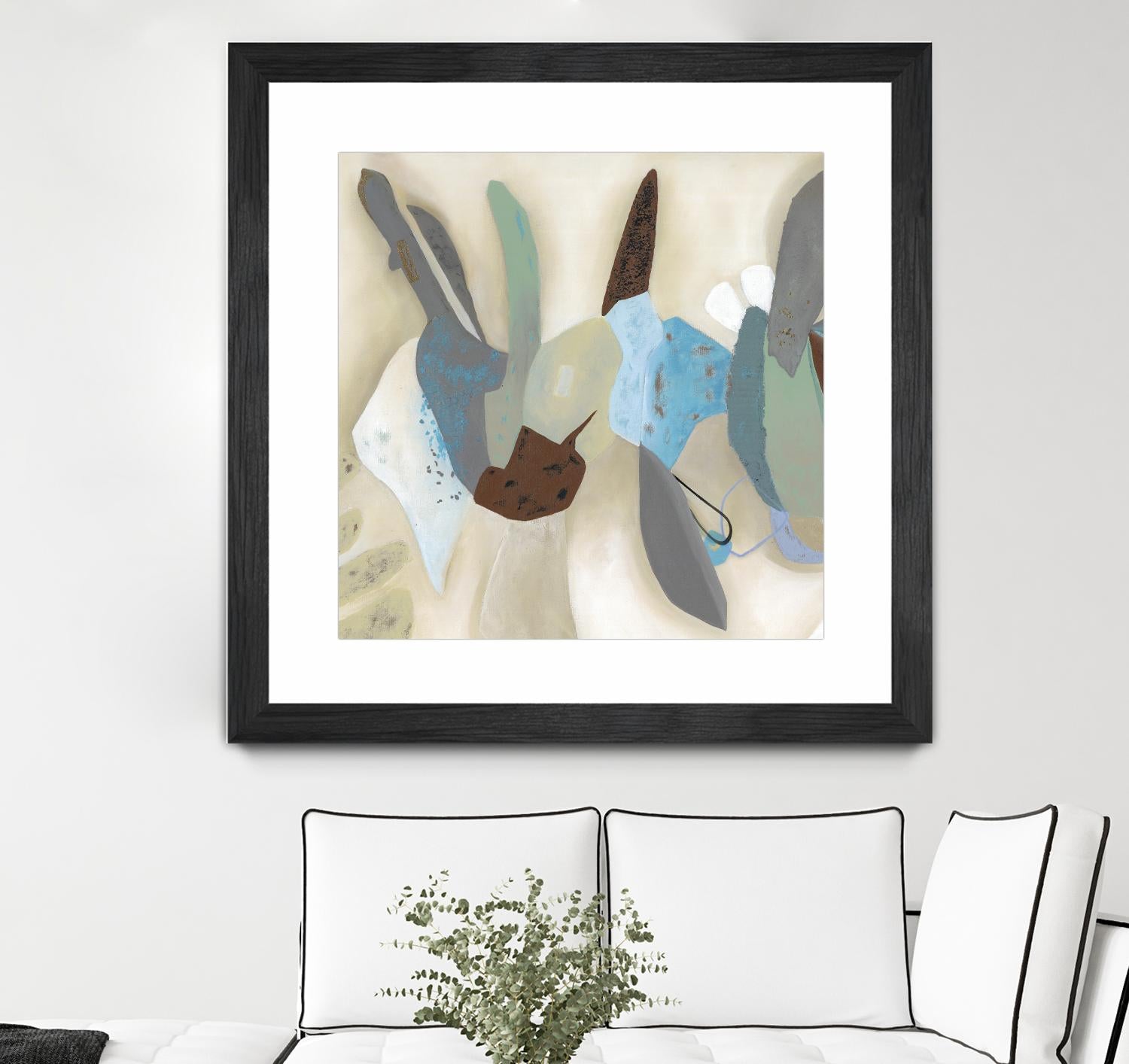 Saving Odds I by Diana Rosa on GIANT ART - cyan abstract